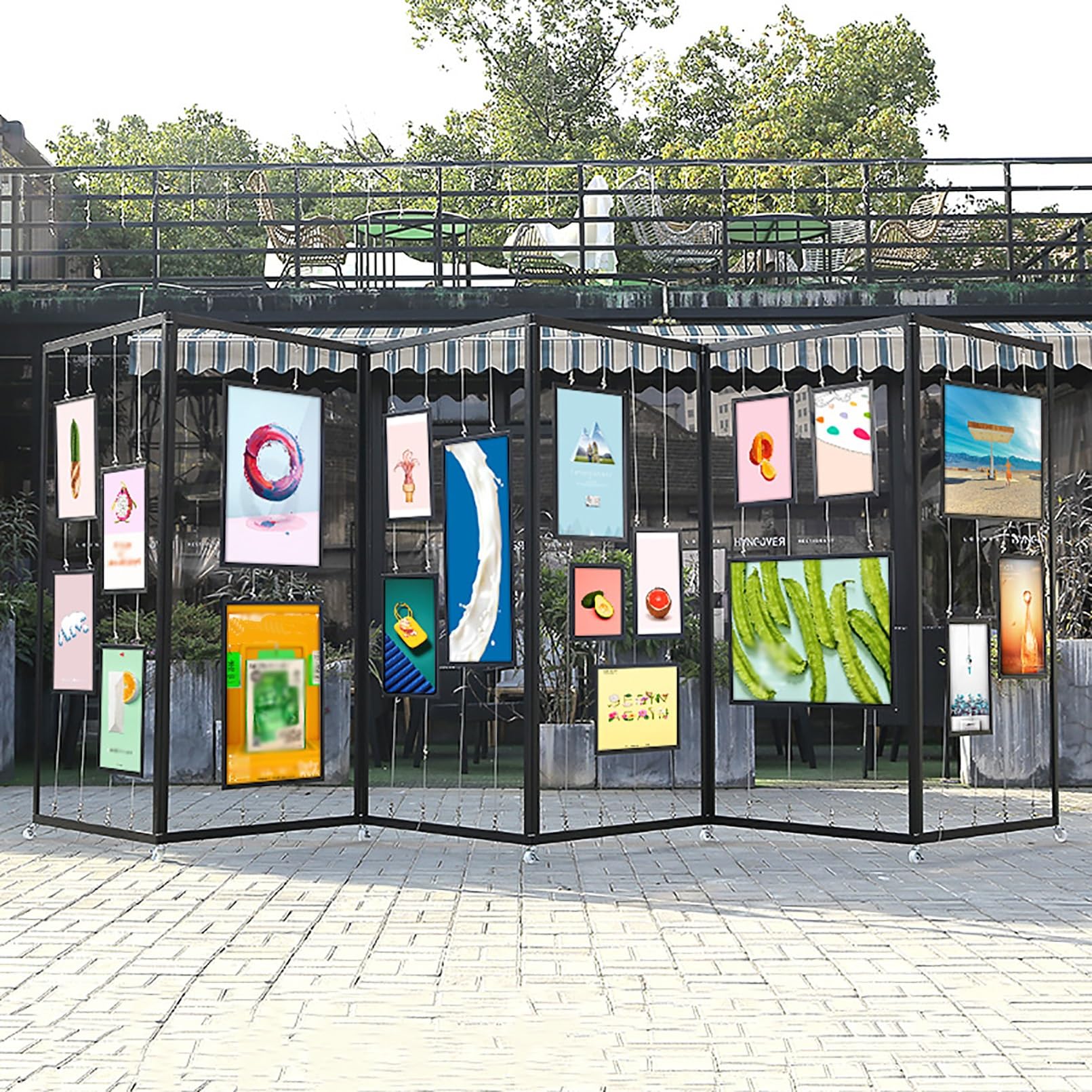 Regulowana sztaluga ekspozycyjna do malowania i kaligrafii, przenośny stojak na plakaty z zestawem do zawieszenia, tablica prezentacyjna na ślub i pokaz sztuki, 120 x 250 cm