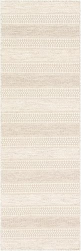 Mark&Day - Alfombra de lana Marvelle Global de 2 x 8 pies, alfombra marrón crema para pasillo, cocina, dormitorio o sala de estar (2 pies 6 pulgadas