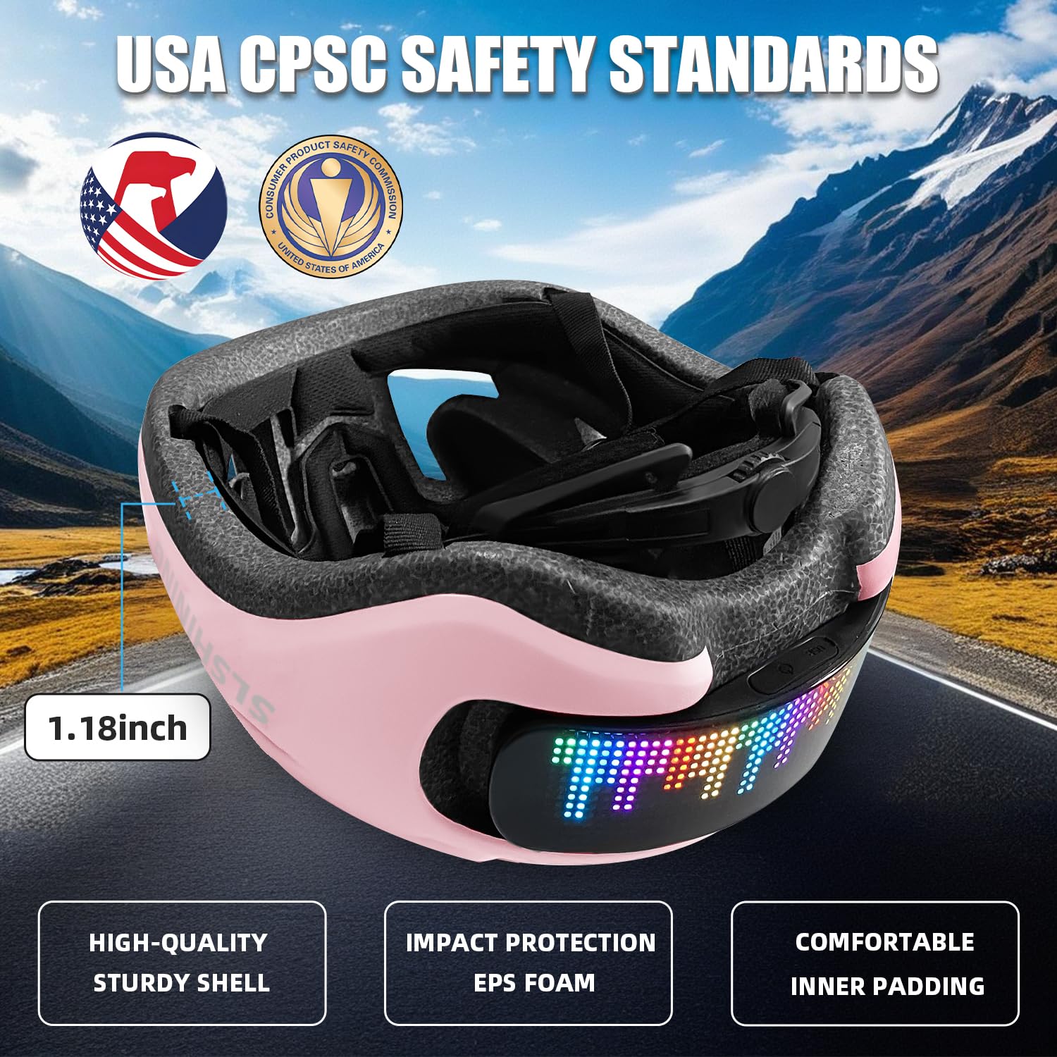 Casco de bicicleta para adultos, hombres y mujeres: casco de bicicleta inteligente con luz para bicicleta de montaña, ciclismo de carretera, scooter eléctrico, monopatín, patinaje sobre ruedas, cascos 2