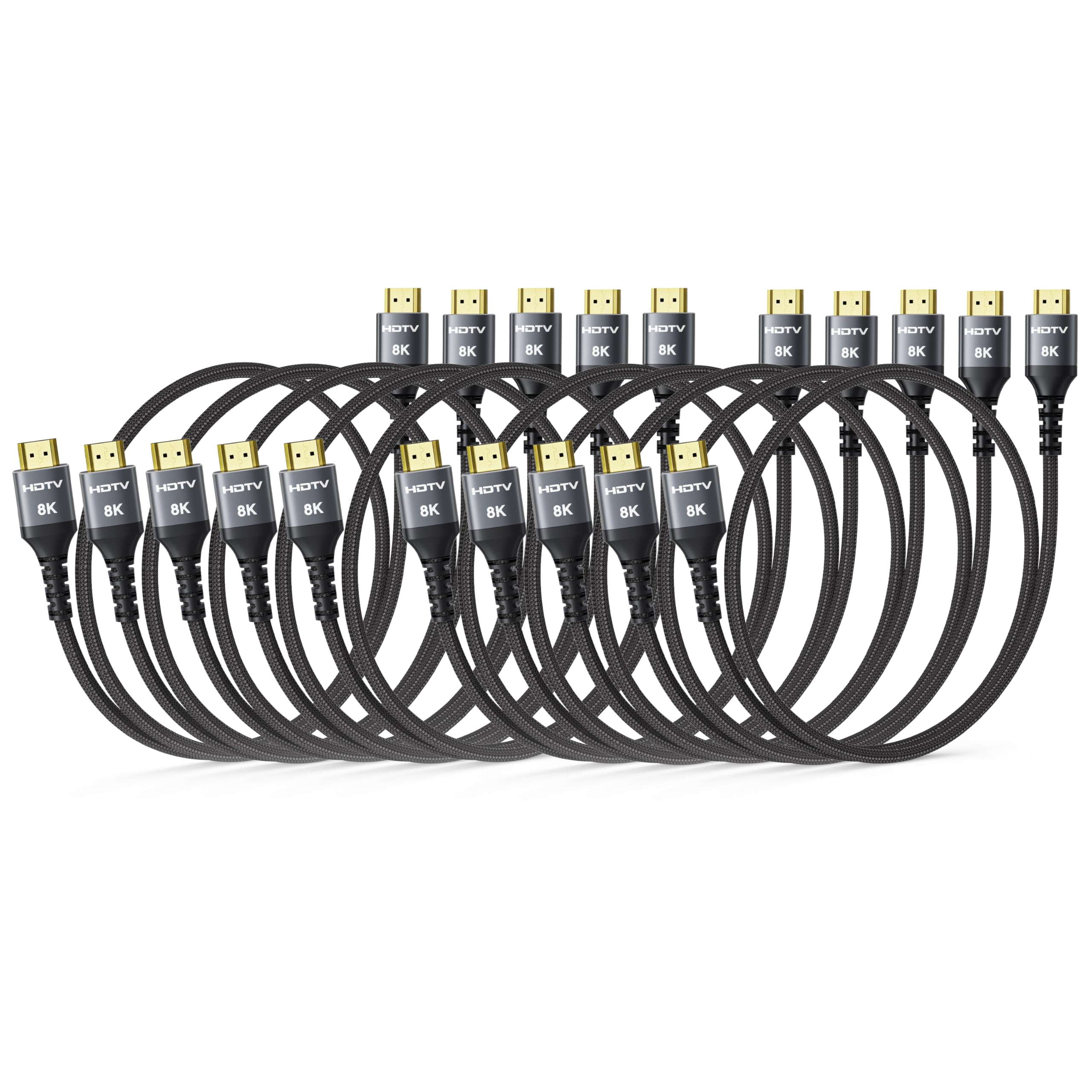 Cavo HDMI 8K, 0,9 m, ad alta velocità, 48 Gbps, cavo HDMI 2.1 per pulito, supporta HDR10+, SBTM, QMS, CEC, HDCP 2.3 per TV, monitor, computer, laptop, switch HDMI, splitter HDMI, hub, KVM, proiettore