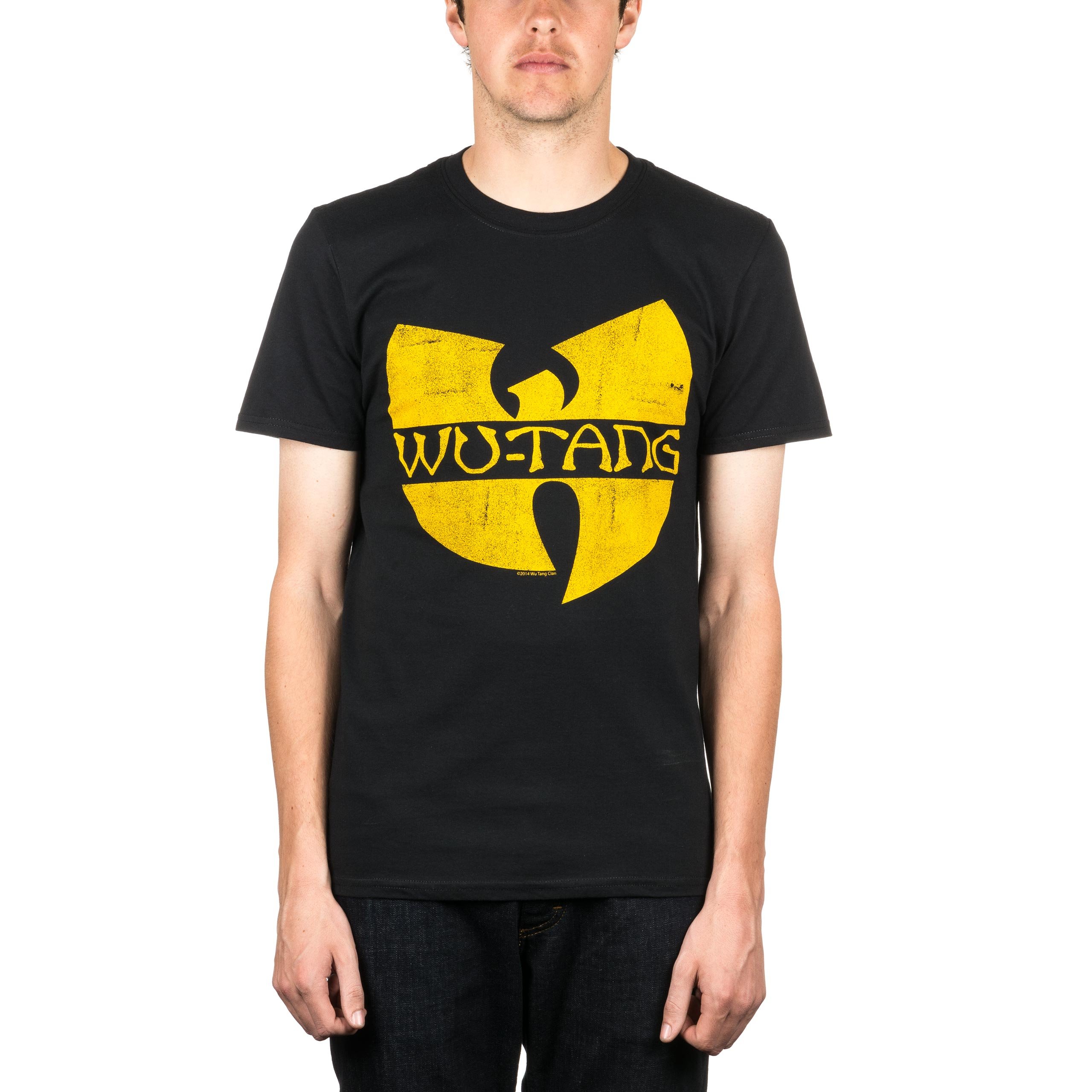 WU TANG CLAN Men's WU Tang Clan Logo Short Sleeve T-Shirt, Black, Medium