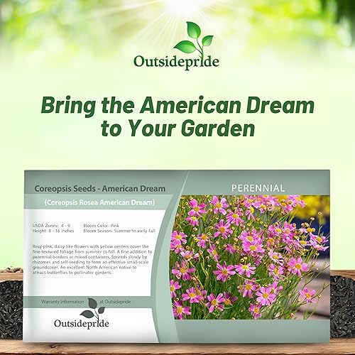 Miniatura 6 de Outsidepride Coreopsis Rosea - Semillas de plantas de jardín de semillas de cosquillo, 500 semillas