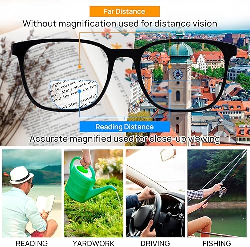 Miniatura 3 de OCCI CHIARI Gafas de lectura bifocales fotocrómicas para hombres,Lectores de gafas de sol de protección UV de amplia transición