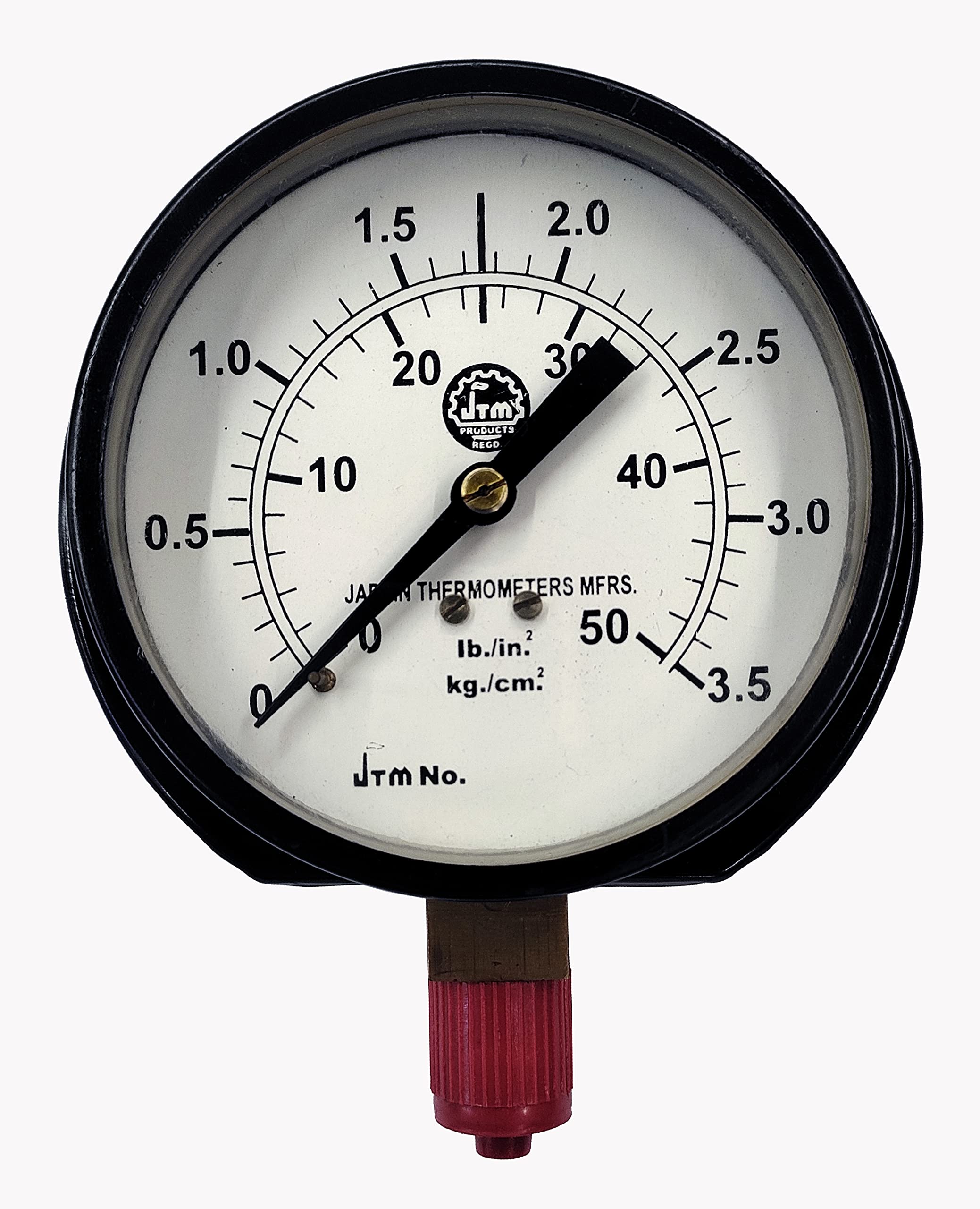 Japsin Dial Pressure Gauge 0-50 PSI(0-3.5 Kg/cm2), MS Body Dia Size 4"(100 MM), Bottom/Vertical Connection Brass 3/8" BSP (B0B12SXLKQ) Amazon Price History, Amazon Price Tracker