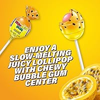 Vista 12 de PALETA RELLENA DE CHICLE BON BON BUM COLOMBINA, SABOR A MARACUYá, 24