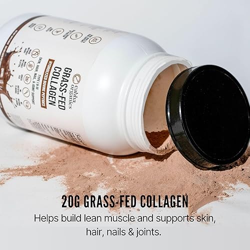 Miniatura 4 de Grass-Fed Chocolate Collagen (Types I & III) for Healthy Skin, Hair, Nails, and Joints - Aids Muscle Recovery - 30 Day Supply - 18g of Protein per