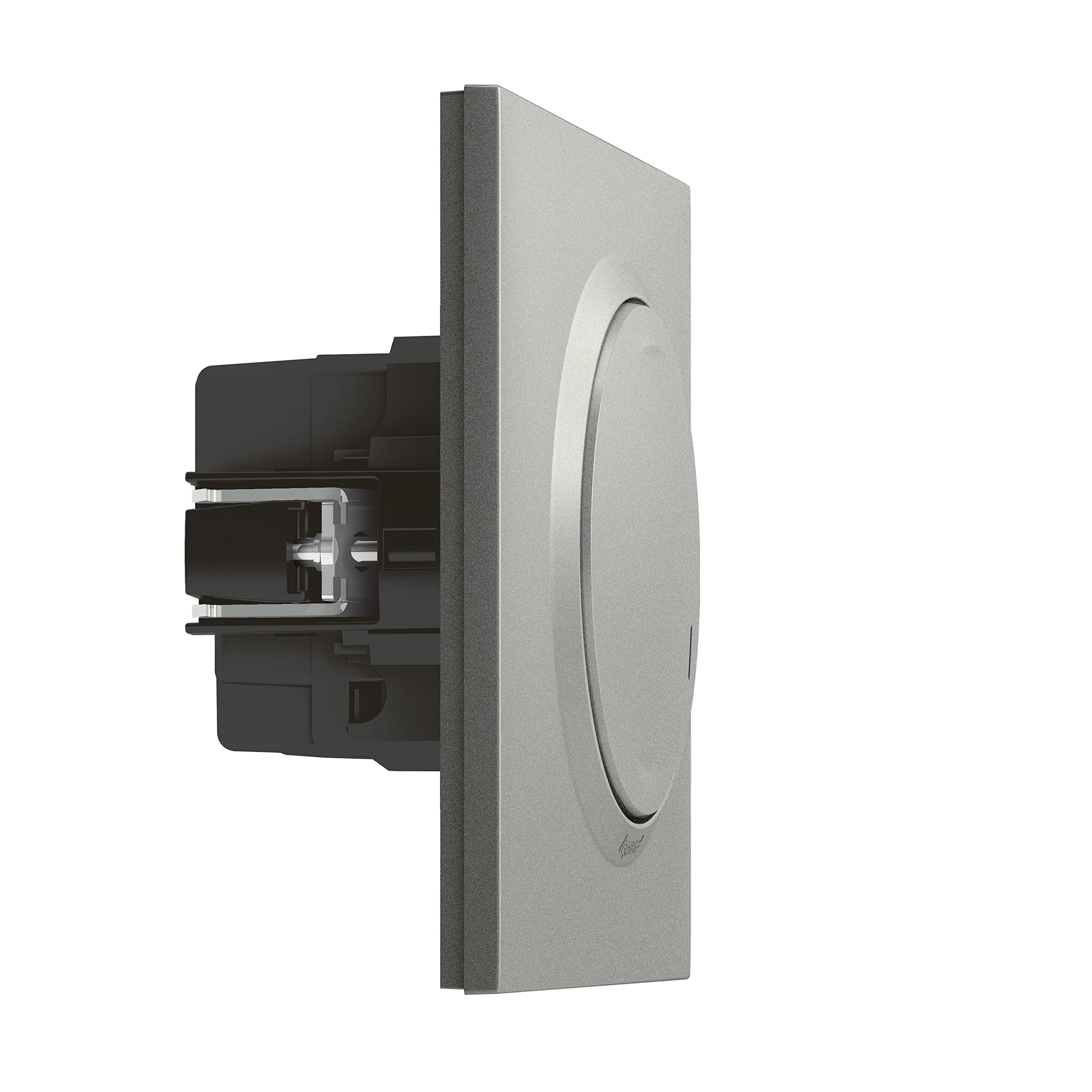 Legrand Dooxie with Netatmo Schalter mit Dimmer-Option angeschlossen, kabellos, 5 W bis 300 W, Aluminium