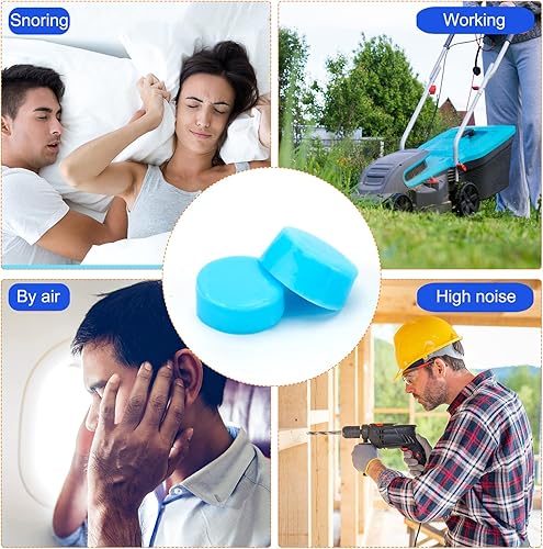 Miniatura 7 de Tapones reutilizables de silicona con reducción de ruido, 22 dB de NRR más alto, impermeables, con cancelación de ruido, para dormir, nadar,