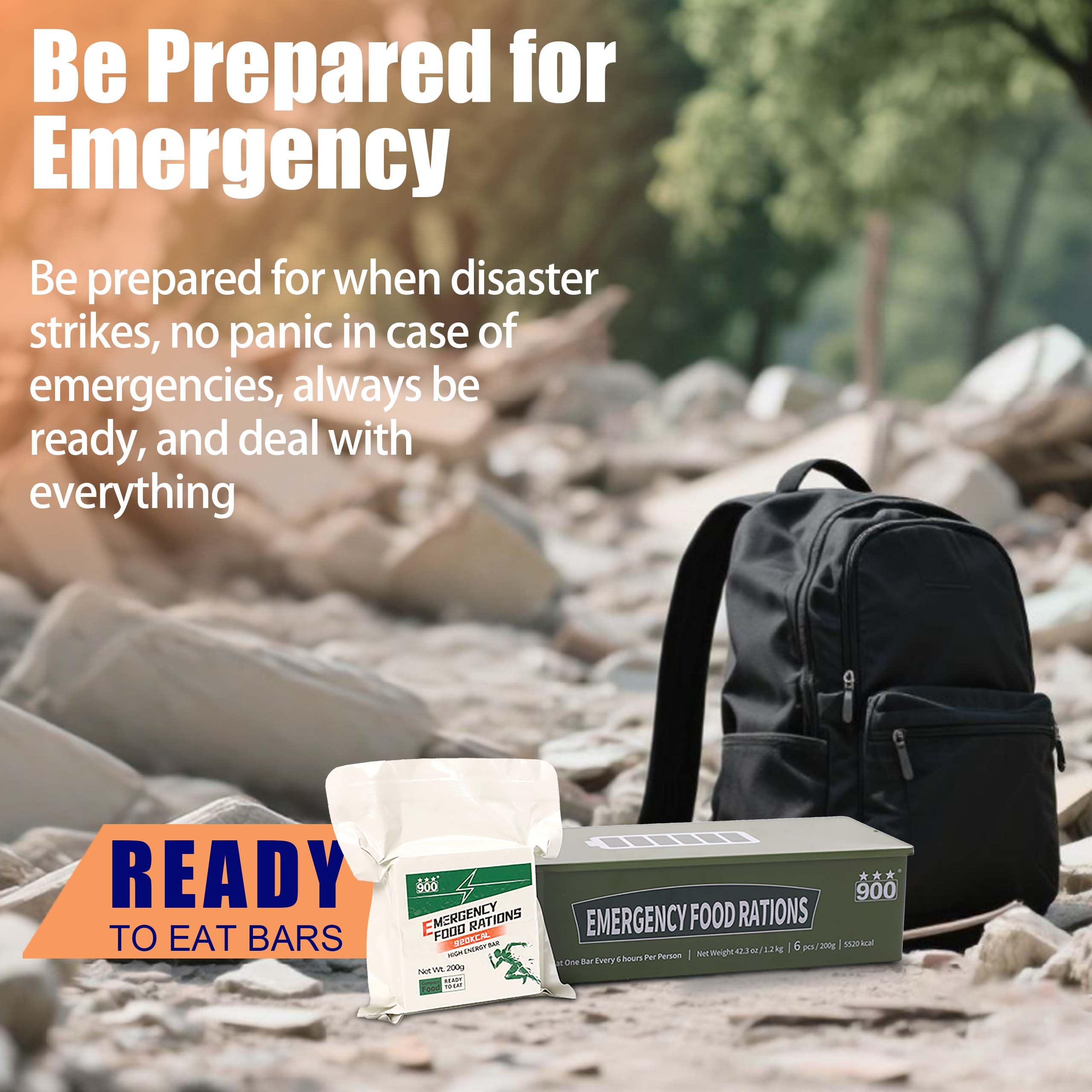 Suministro de alimentos de emergencia - Sabor original Hardtack, barras de alimentos de supervivencia para 4 días, suministros de emergencia, paquete de hojalata, larga vida útil