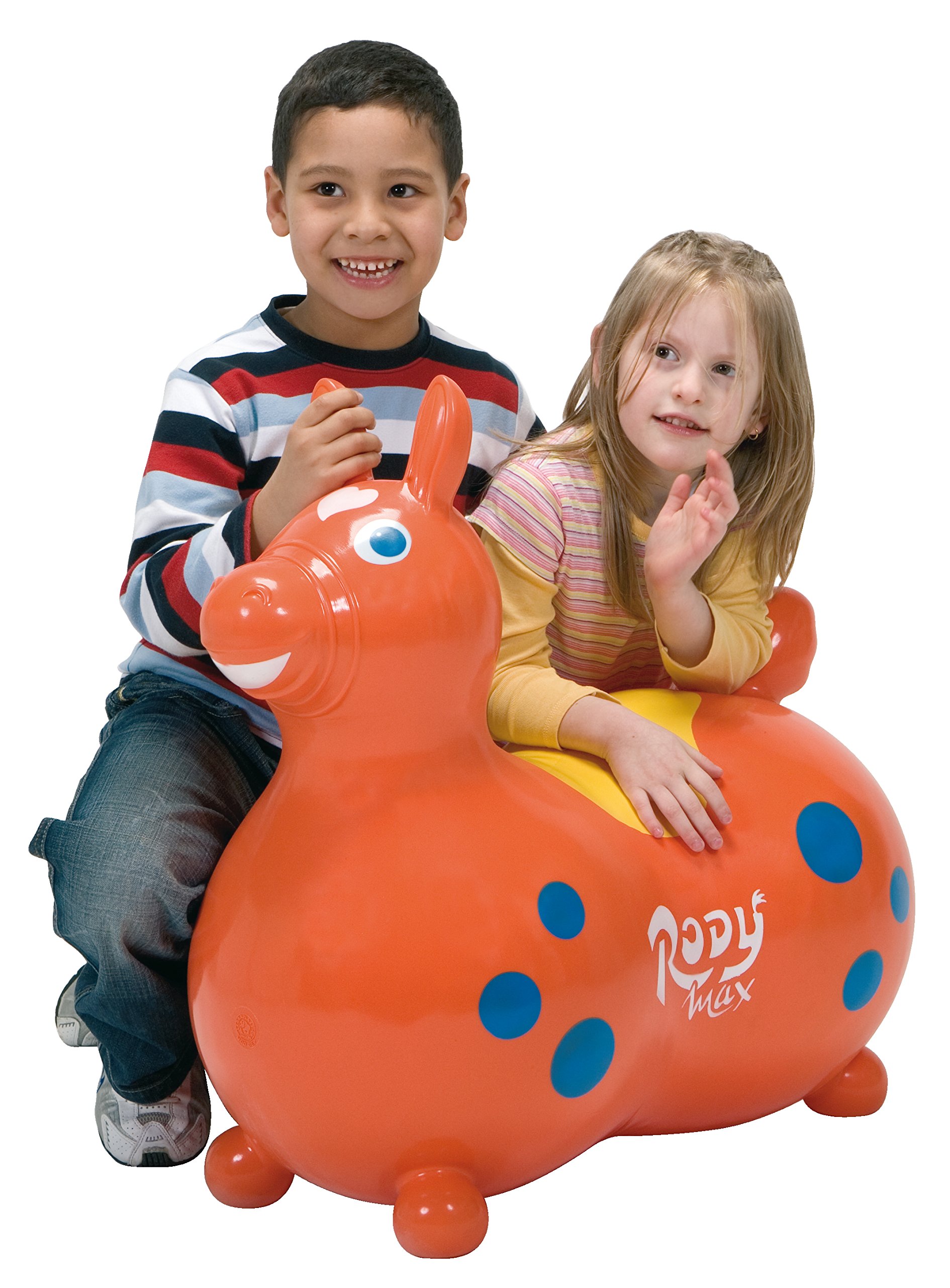 Gymnic Rody Max cavallo gonfiabile per saltare per bambini 5+, gioco cavalcabile ideale per saltare, dondolare e divertirsi in sicurezza, favorisce lo sviluppo di equilibrio, forza e coordinazione