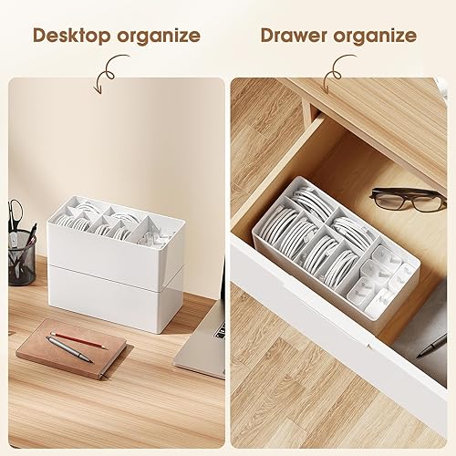 Miniatura 6 de Organizador de almacenamiento de cable de carga Fácil almacenamiento sin lazos Organizador de cables de cargador Cajas de gestión de cables - 1