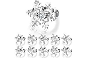 Boao Silver Snowflake Napkin Rings: Festive Charm for Your Table