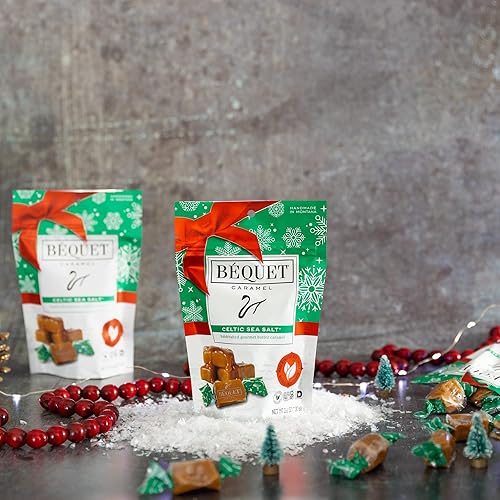 Miniatura 5 de Béquet Caramelo - Caramelo de sal marina celta - Caramelo gourmet - Caramelo de caramelo salado envuelto individualmente - Hecho en Montana - Kosher
