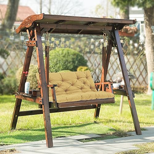 Cojín de columpio de 2 o 3 plazas con lazos, cojín de banco de jardín con respaldo, cojín para muebles de exterior, cojín para silla mecedora,