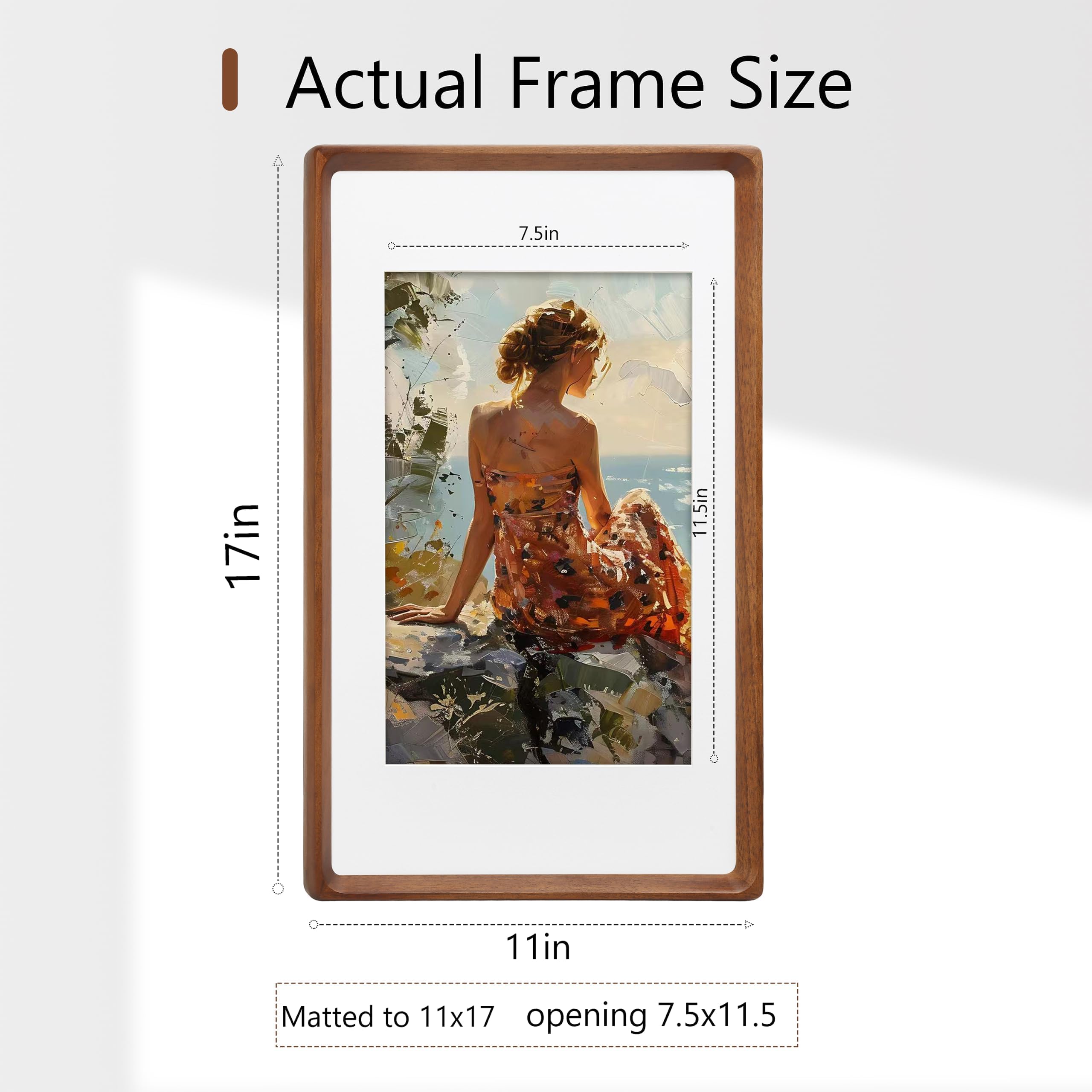 【激レア】ダルトン特注品　籐製のフォトフレーム1　木製フレーム　アジアン　ハワイ Amazon.com - Oakire 11x17 Picture Frame with Mat for 8x12, USA
