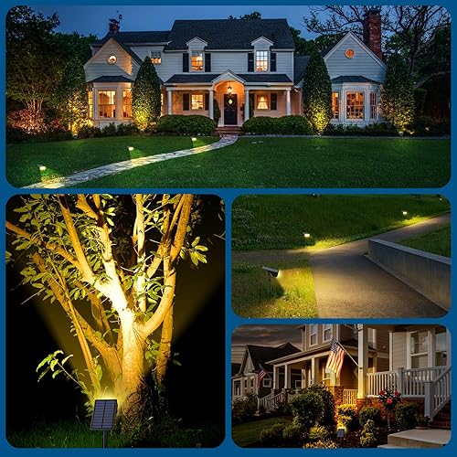 Miniatura 8 de Luces solares para exteriores, impermeables, IP65, paquete de 124 modos, luz solar puntual para exteriores, del anochecer al amanecer, LED,