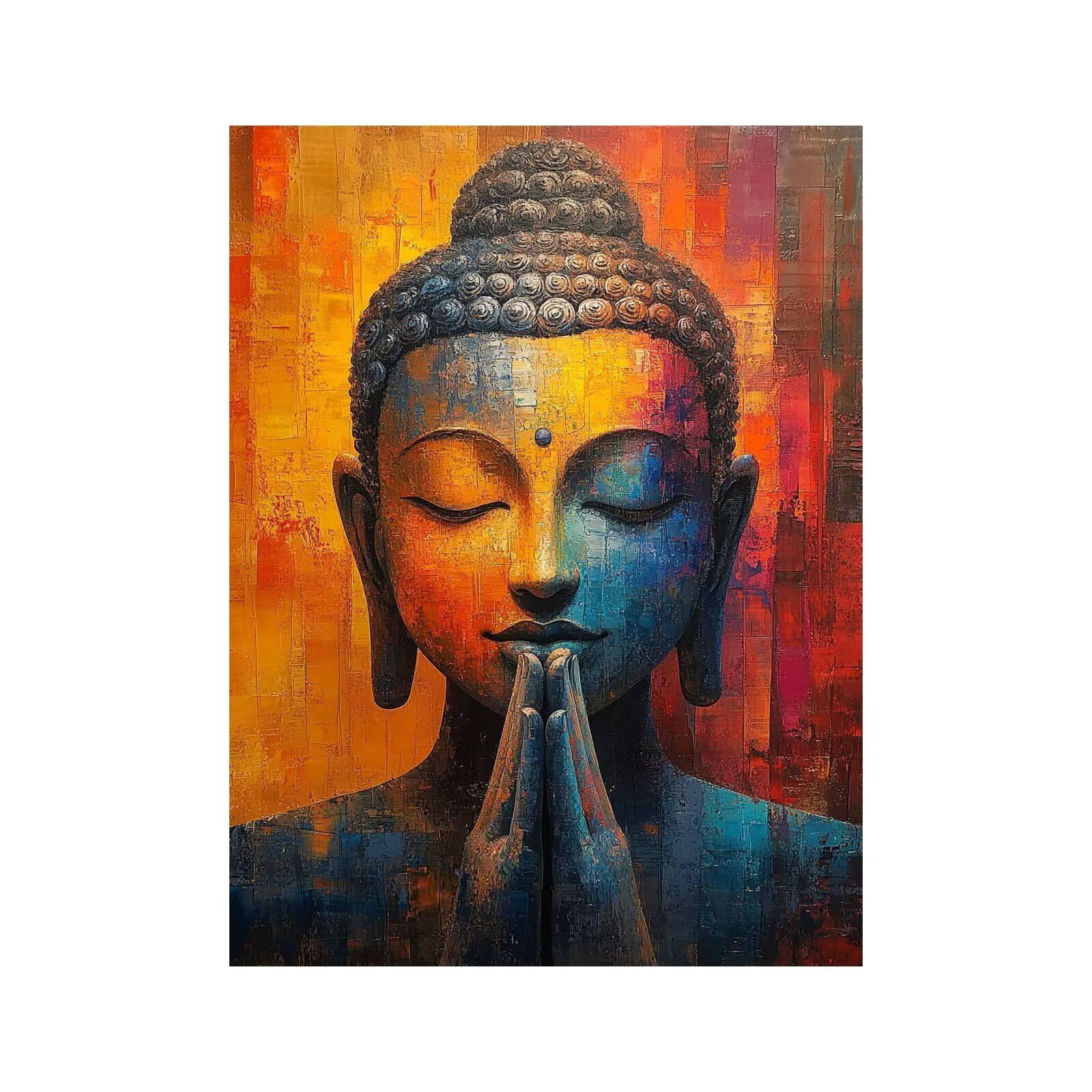 GYYH-5545 Zen Malowanie po numerach, dla dorosłych, abstrakcyjne płótno do malowania według numerów, dla dorosłych, 102 x 137 cm, artykuły plastyczne na ścianę z zestawem farb akrylowych i pędzlem do