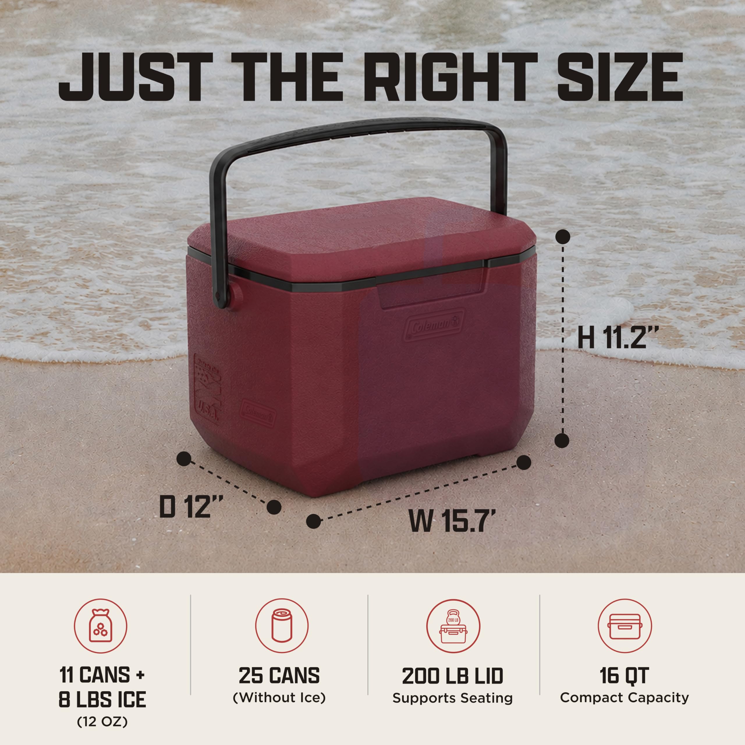Amazon.com: Coleman Chiller 16-Quart Portable Cooler with Ice