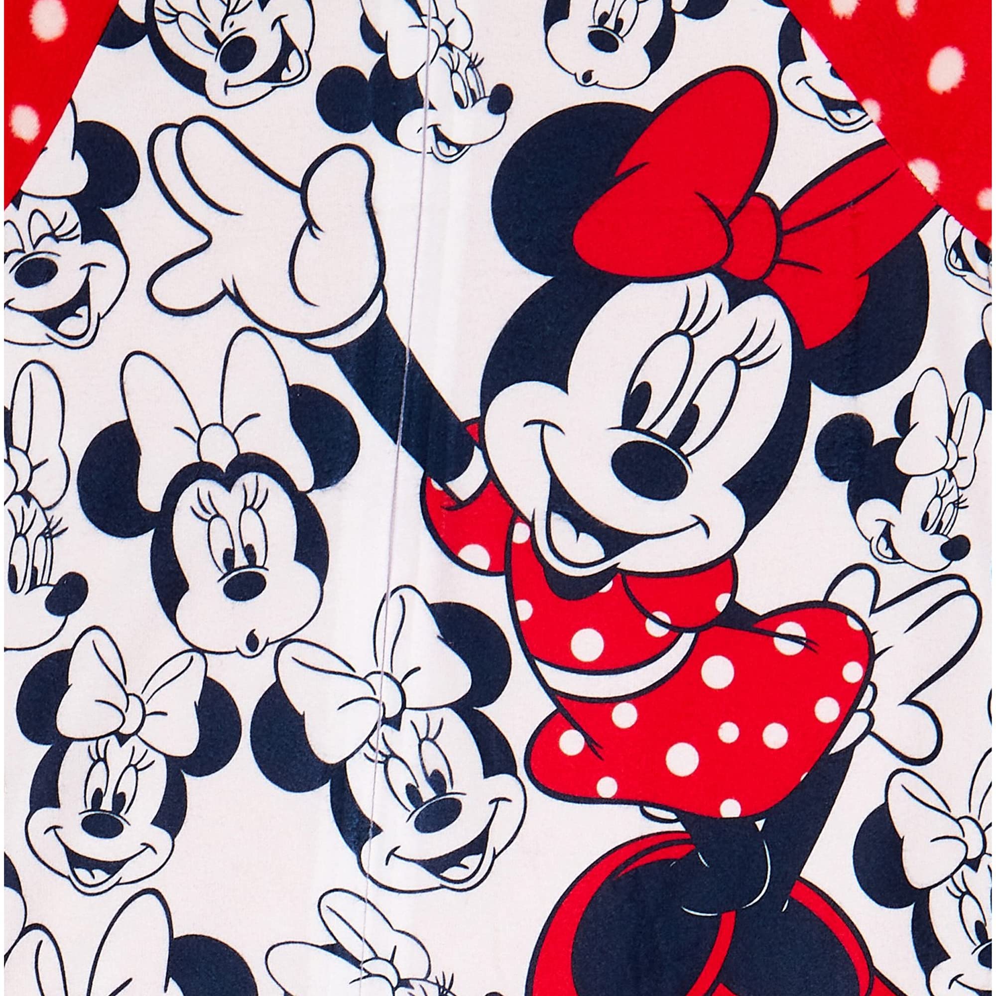 AME INTLMinnie Mouse Baby Toddler Girls Blanket Sleeper, Sizes 12M-5T (5T) Red