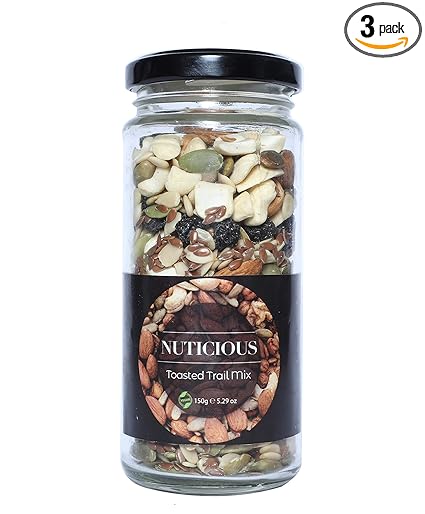 Keto Vegan Toasted Trail Mix Dry Fruits -180 Ge X 3 | Dryfruits, Nuts and Berries | Seeds