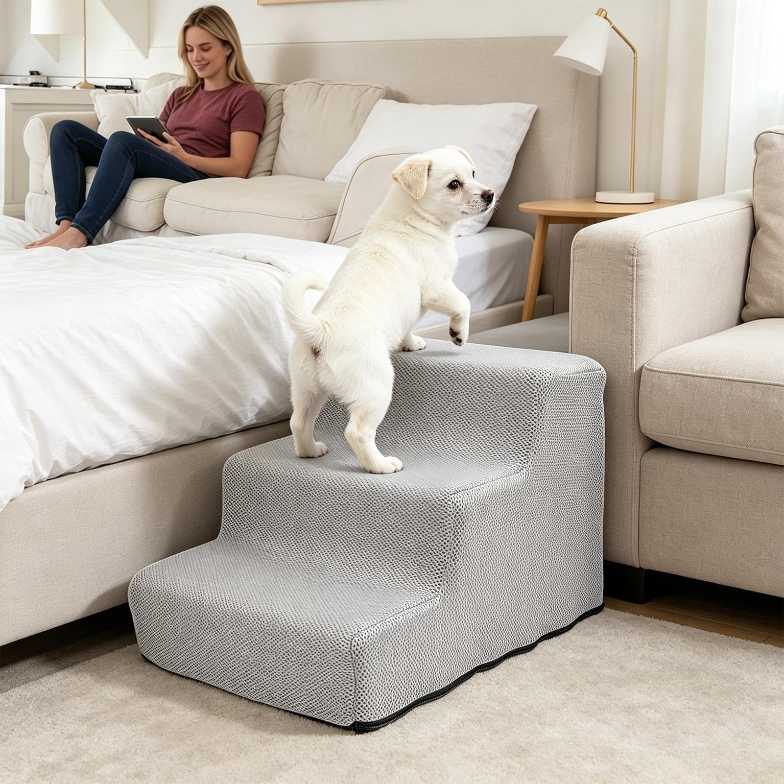 Scale per animali, gradini antiscivolo per – divano, adatto al foyer degli amanti delle , comodino, convalescenza, , soggiorno, ufficio, davanzale