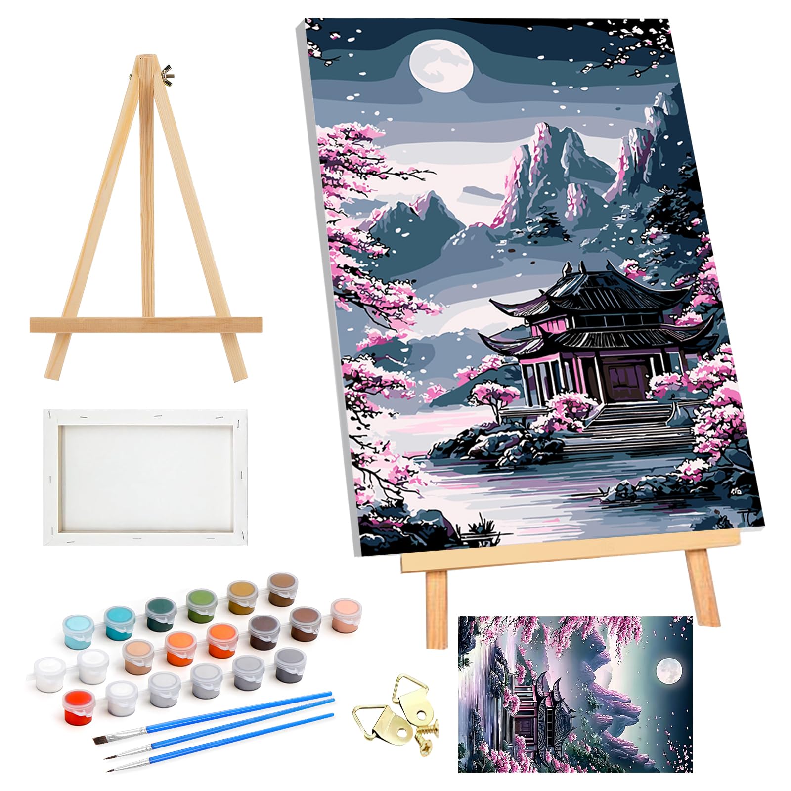 Vibrant Paint By Number With Framed Canvas Scene in 4K Vibrant Paint By Number With Framed Canvas Scene in 4K