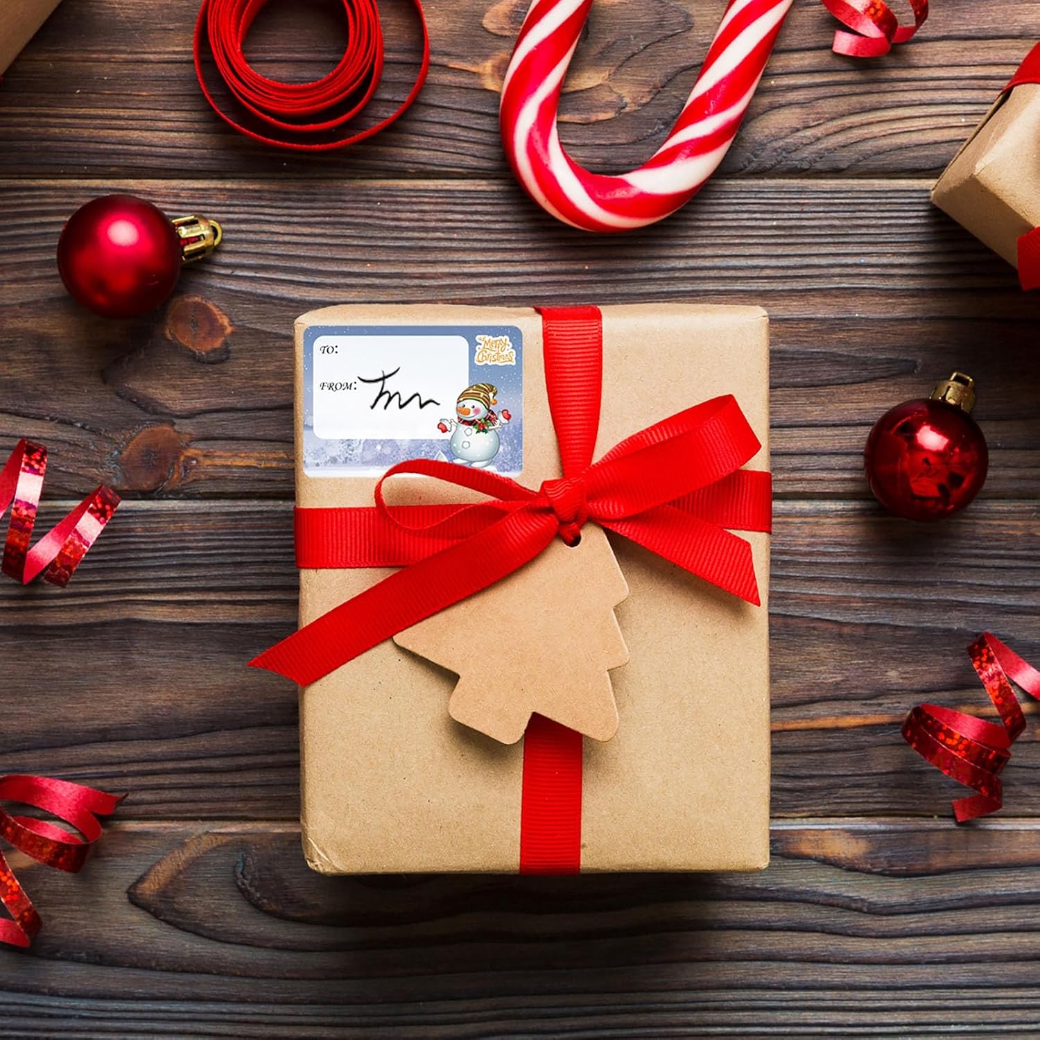 Christmas Stickers Labels 120Pcs Christmas Gift Tags Self-Adhesive Xmas Sticky Labels for Present Party Bags Cards Envelope(75x52mm) - Image 4