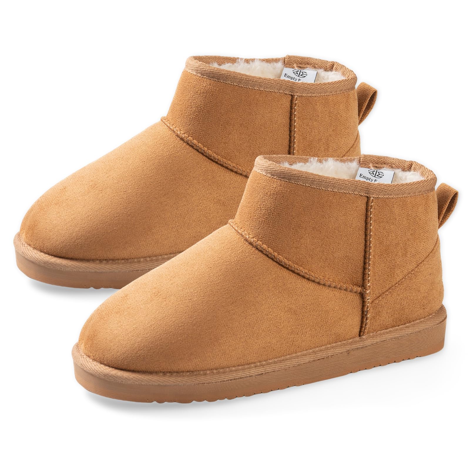 Mini Snow Boots for Women Lightweight Ankle Snow Boots Non-slip Suede Womens Boots for Outdoor Indoor