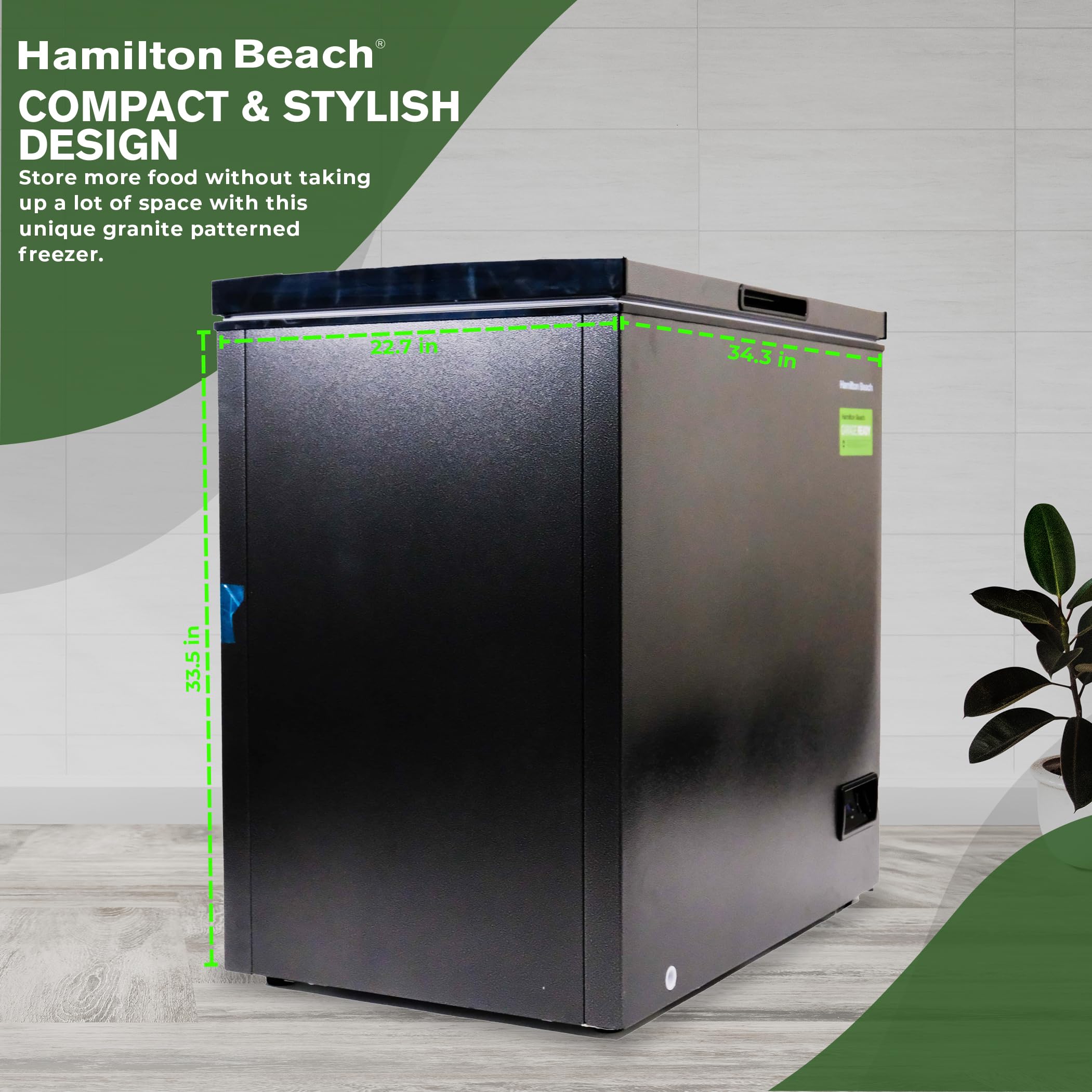 Hamilton Beach, Hbfrf713 Chest Deep Freezer, 7 Cu. Ft. Capacity, Granita Rugged Design-Adjustable Thermostat-Removable Vinyl Coated Wire Basket-Easy Defrost Drain on Fridge.com - View 4