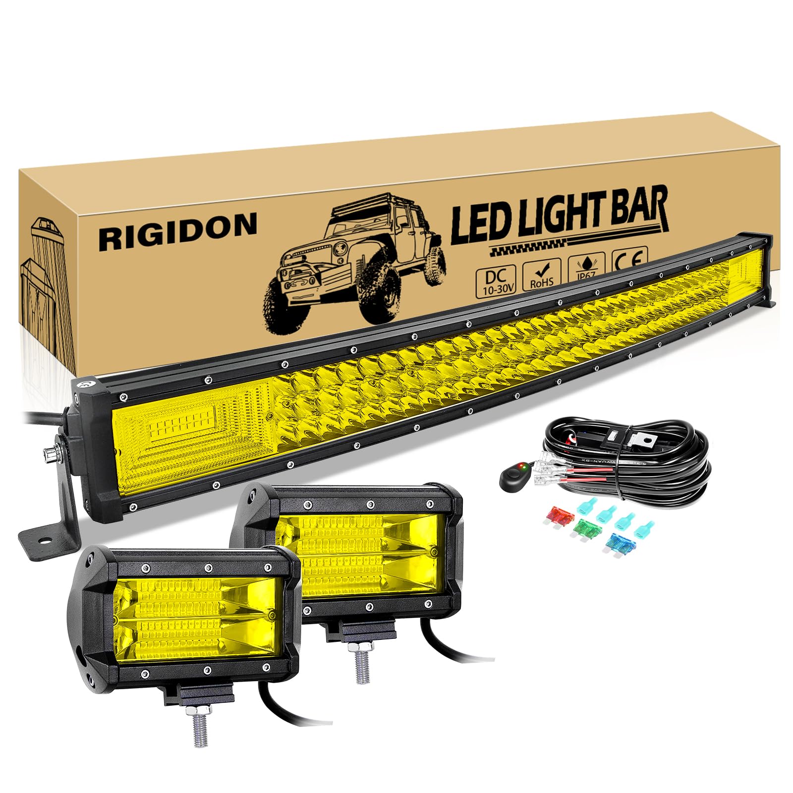 RIGIDON 32 Inch 405W LED Light Bar With DT Connector Wire Harness - View #9