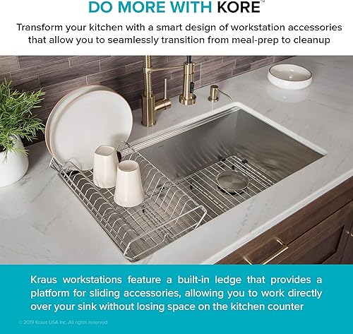 Miniatura 8 de Kraus Colador de acero inoxidable, 17.6 in x 9.7 in x 2.6 in, CS-2