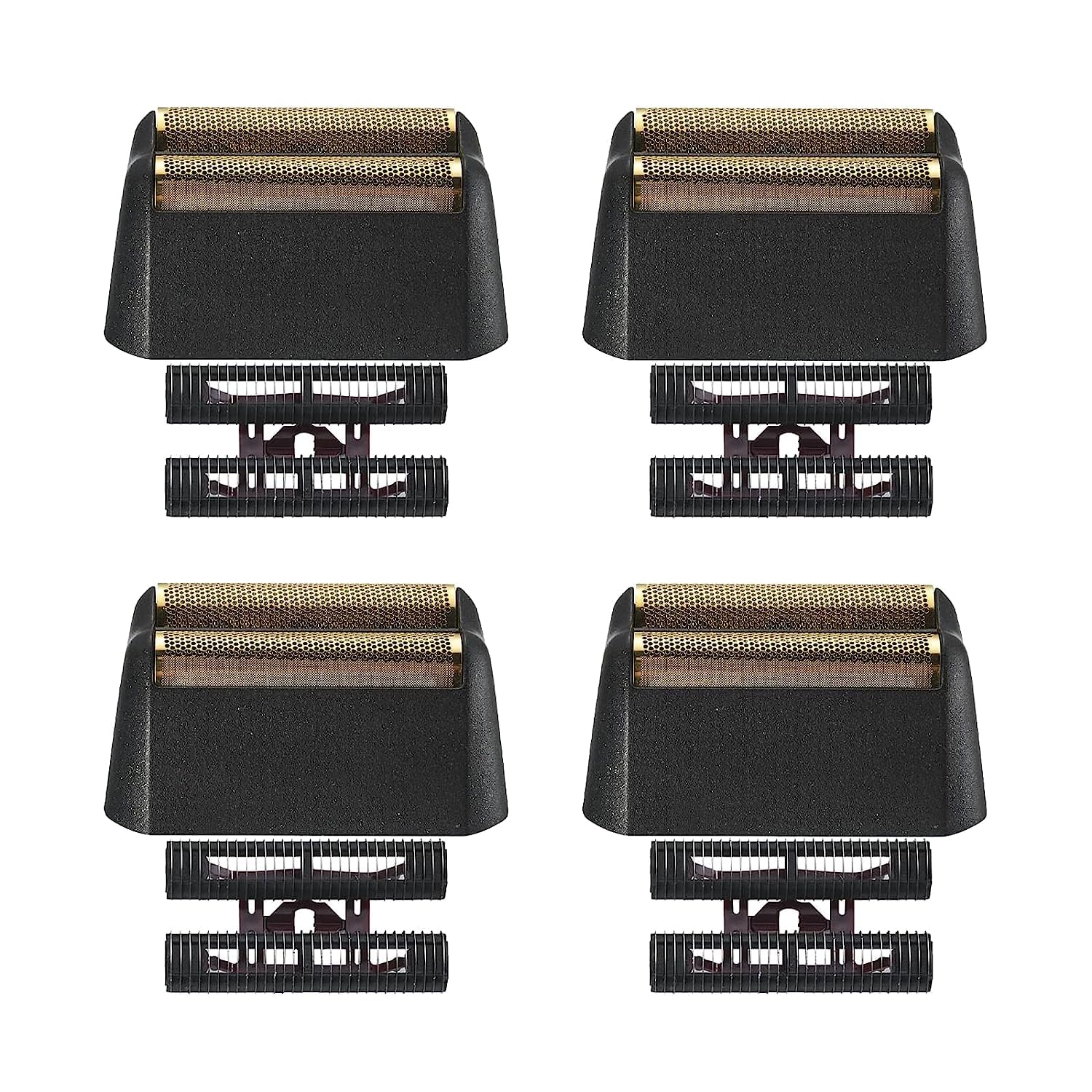 BESTBOMGFinale 5 Star Series Professional Razor Replacement Foil, Compatible with Wahl 7031-100,7043-100 Replacement Shaver Heads,Black 4 Pack