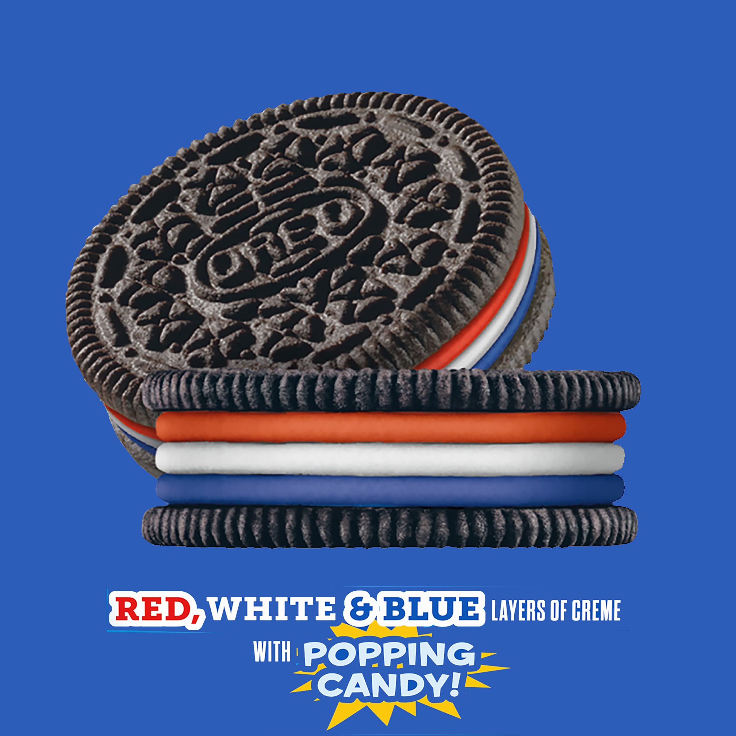 Team USA OREO Chocolate Sandwich Cookies with Popping Candy Creme