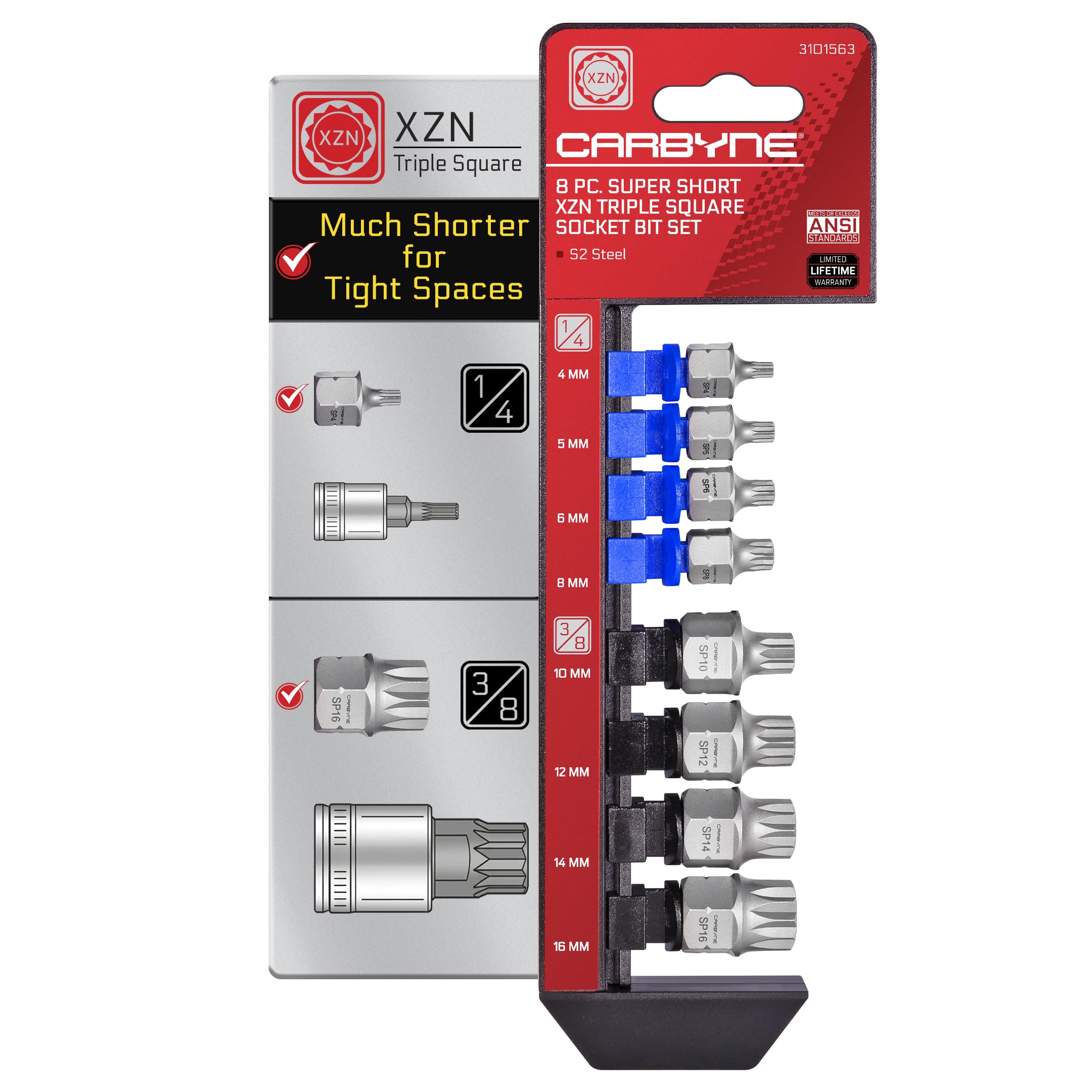 Amazon.com: CARBYNE 8-Piece Stubby Low Profile XZN Triple Square