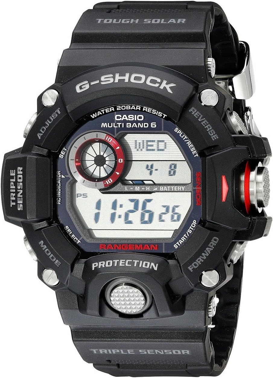 Casio Mens Quartz Watch, Digital Display and Plastic Strap GW9400-1CR