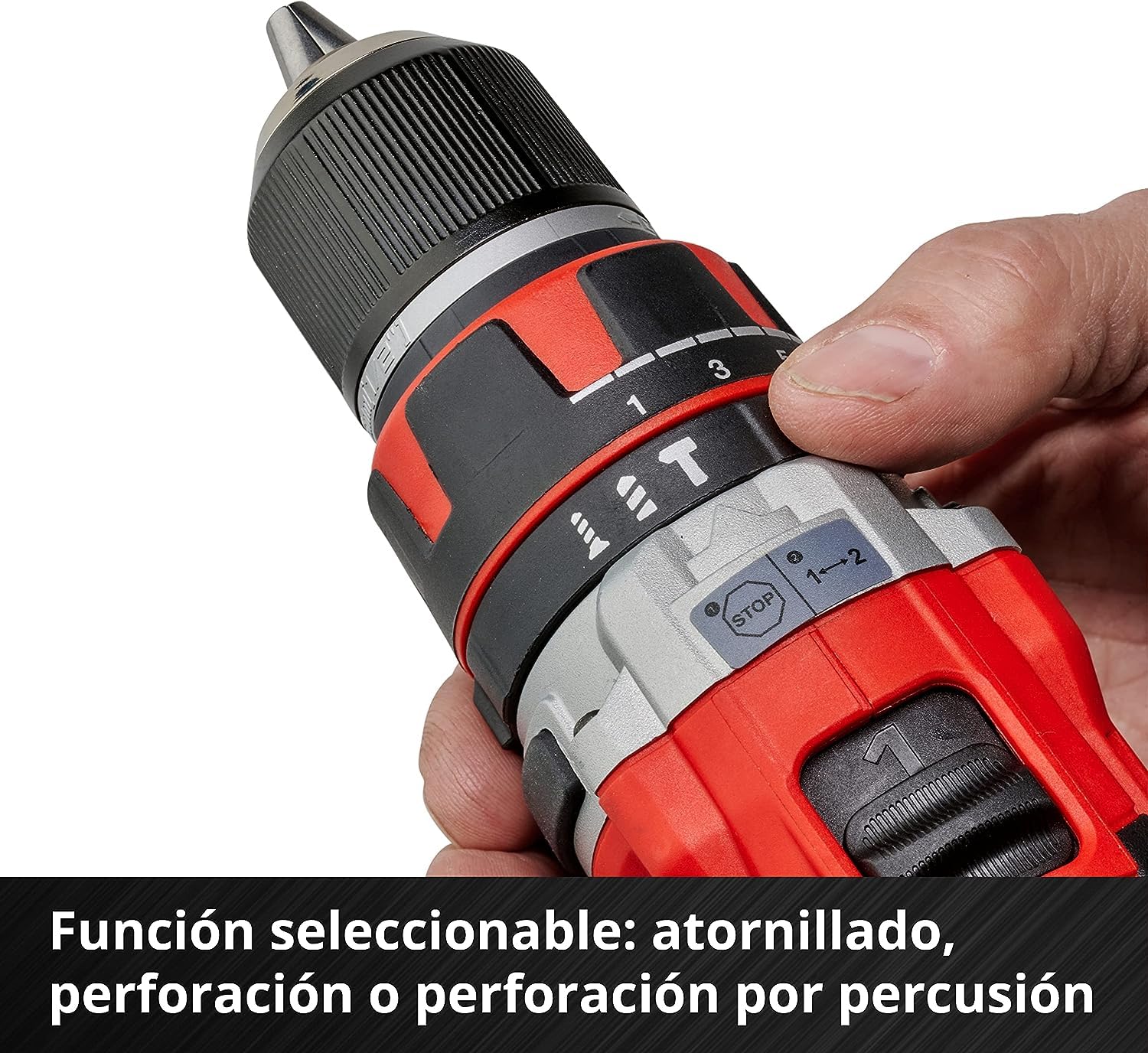 Einhell Taladro percutor atornillador inalámbrico TE-CD 18/50 Li-i BL Power X-Change (iones de litio, 18V, motor sin escobillas, control electrónico del par, 2 baterías 2.0 Ah y cargador) Negro Y Rojo
