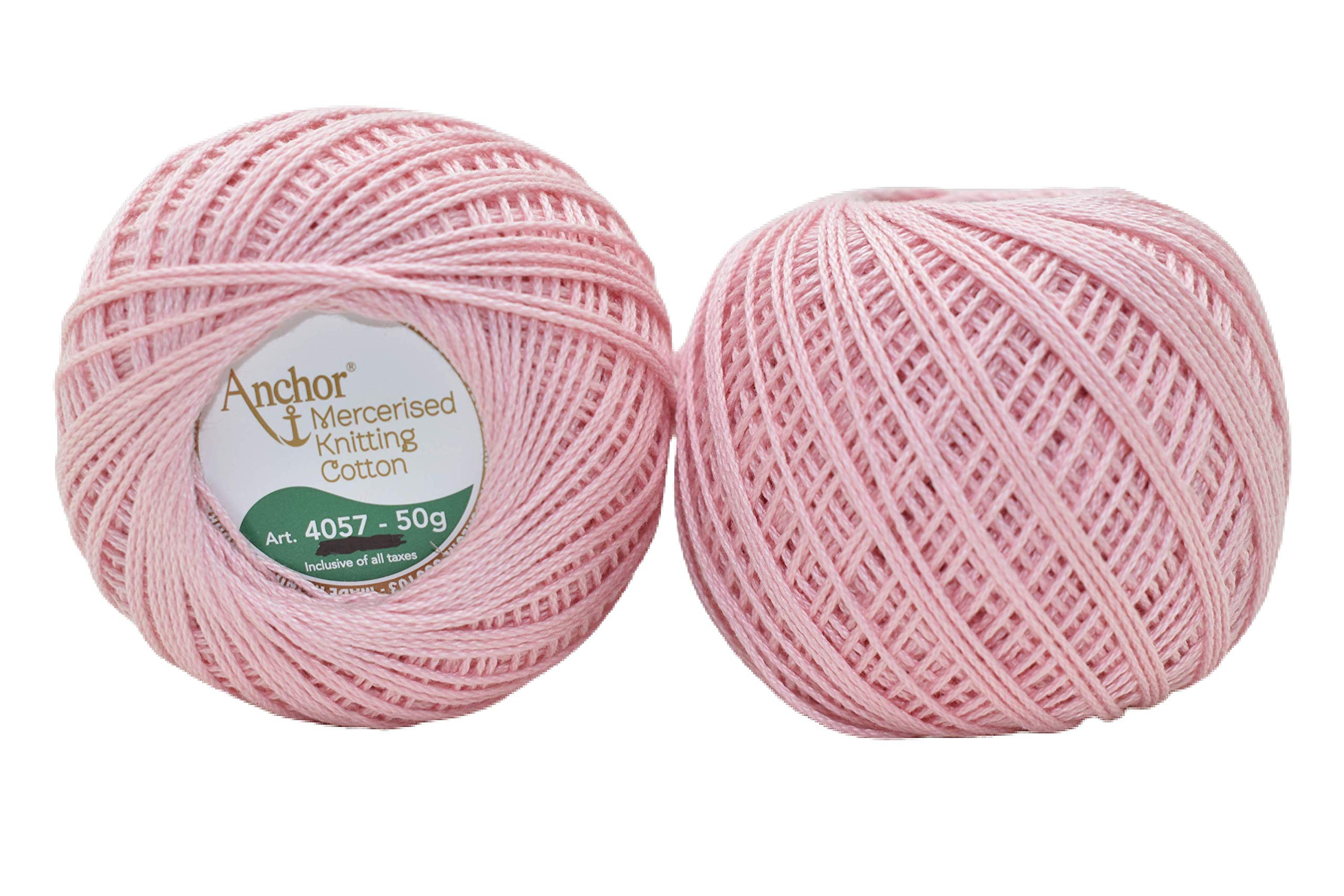 HUNNY- BUNCH® Premium Anchor Mercerised Knitting Crochet Cotton Thread Yarn Balls for Knitting, Weaving, Embroidery, DIY and Craft Making (Art. 4057) 50G - Pack of 1 (49)