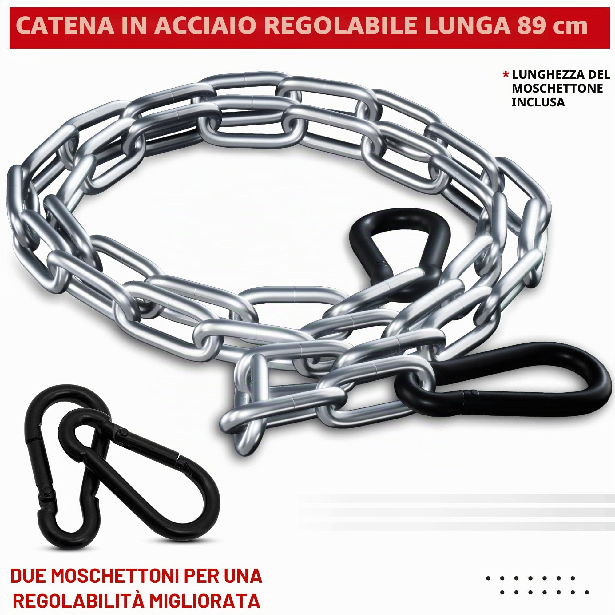 RDX Allenamento Collo Imbracatura Testa, 4MM Neoprene Imbottita Head Harness Neck Builder Strap, Regolabile 90CM Dip Catena Acciaio Lunga, Formazione Cintura Cinghia Sollevamento Pesi Boxe Gym Trainer