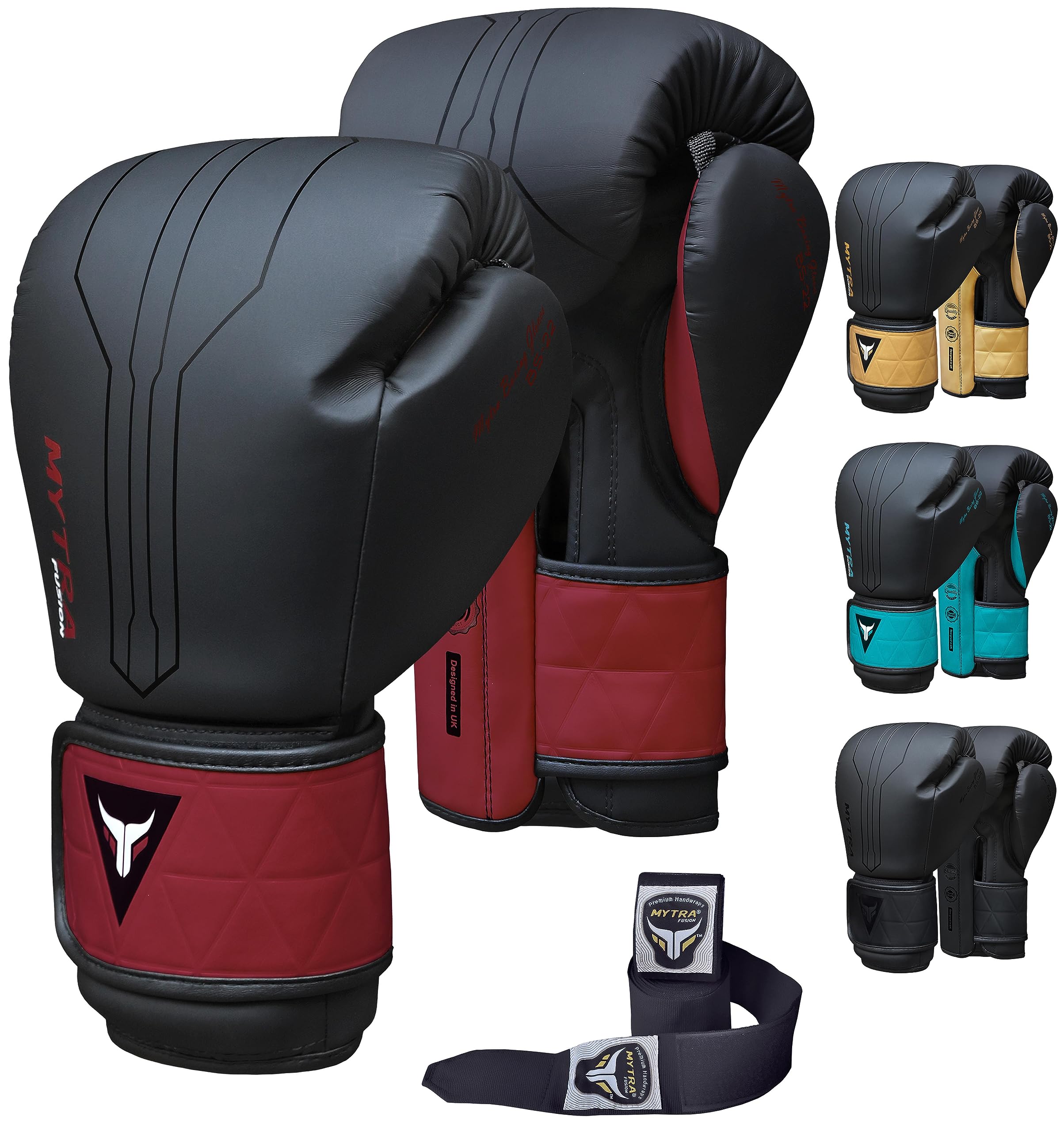 Mytra FusionBoxing Gloves Included with Free Hand Wraps Punching Gloves MMA Training Muay Thai Gloves Men & Women Kickboxing Gloves