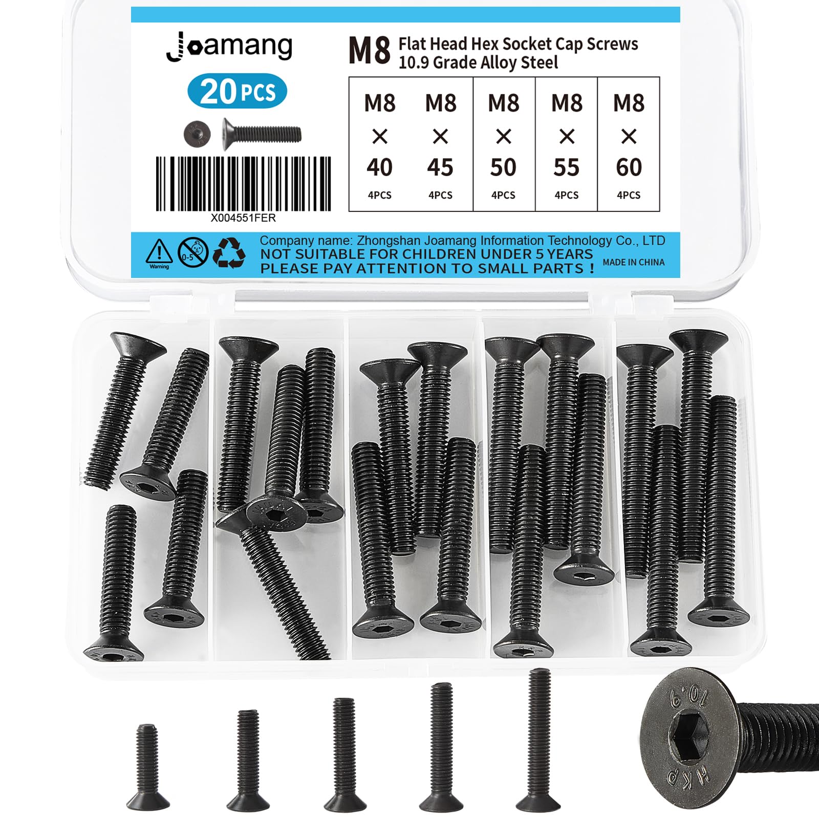 M6 Alloy Steel Socket Head Screws - 50 Pcs Kit -10 M6 Alloy Steel Socket Head Screws - 50 Pcs Kit -10