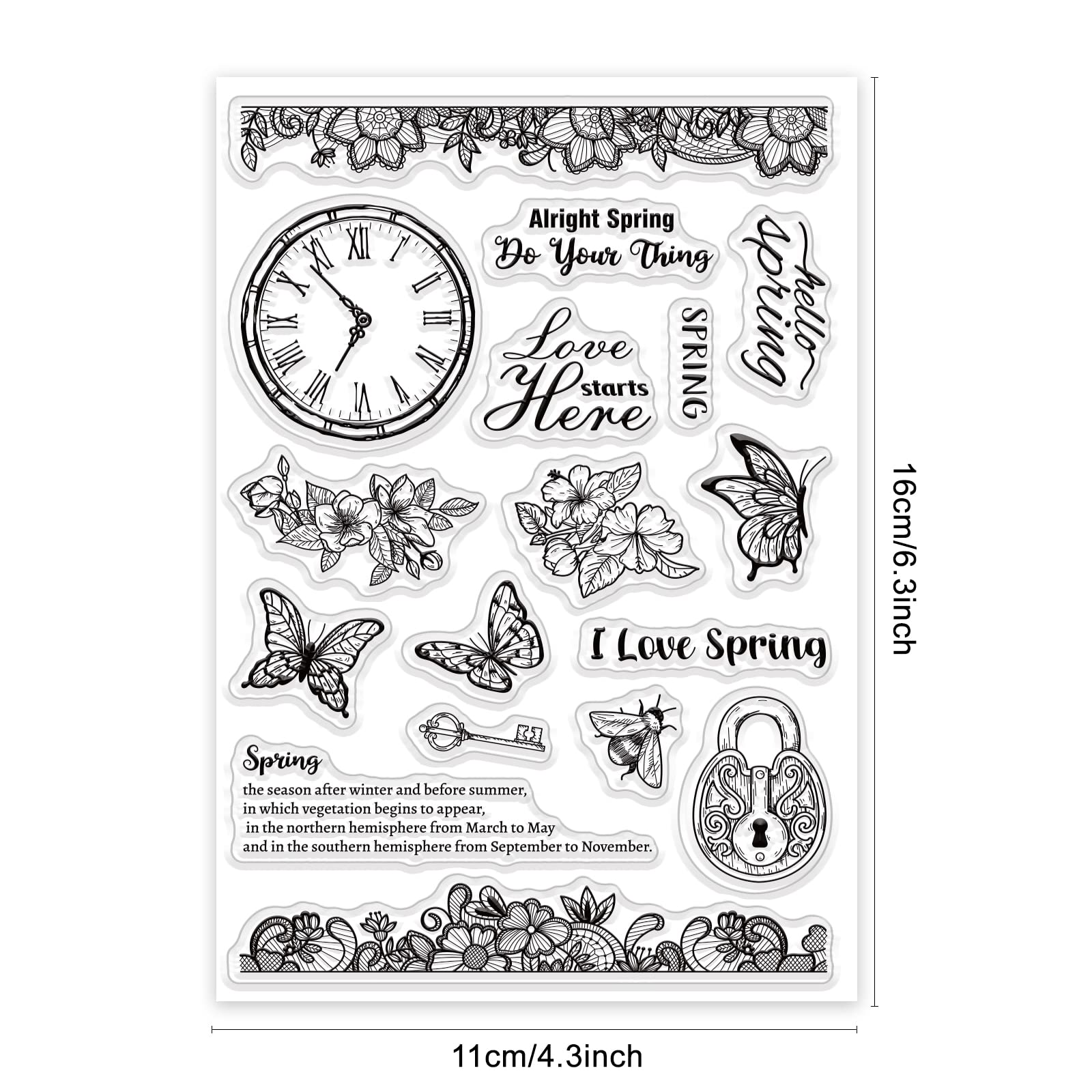 Timbri In Gomma Con Fiori - Per Scrapbooking, Carte E Decorazioni Fai-Da-Te