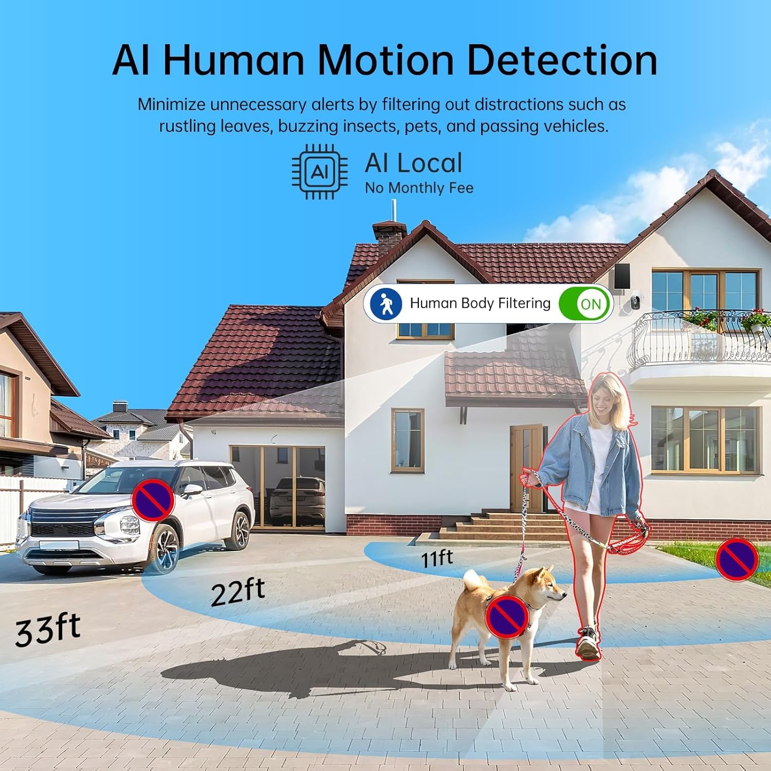 Security Cameras Wireless Outdoor 2K: Battery Powered WiFi Camera with AI Motion Detection for Home - Color Night Vision Spotlight Siren Alarm 2-Way Talk IP65 Waterproof Cloud TF Storage 2-Pack