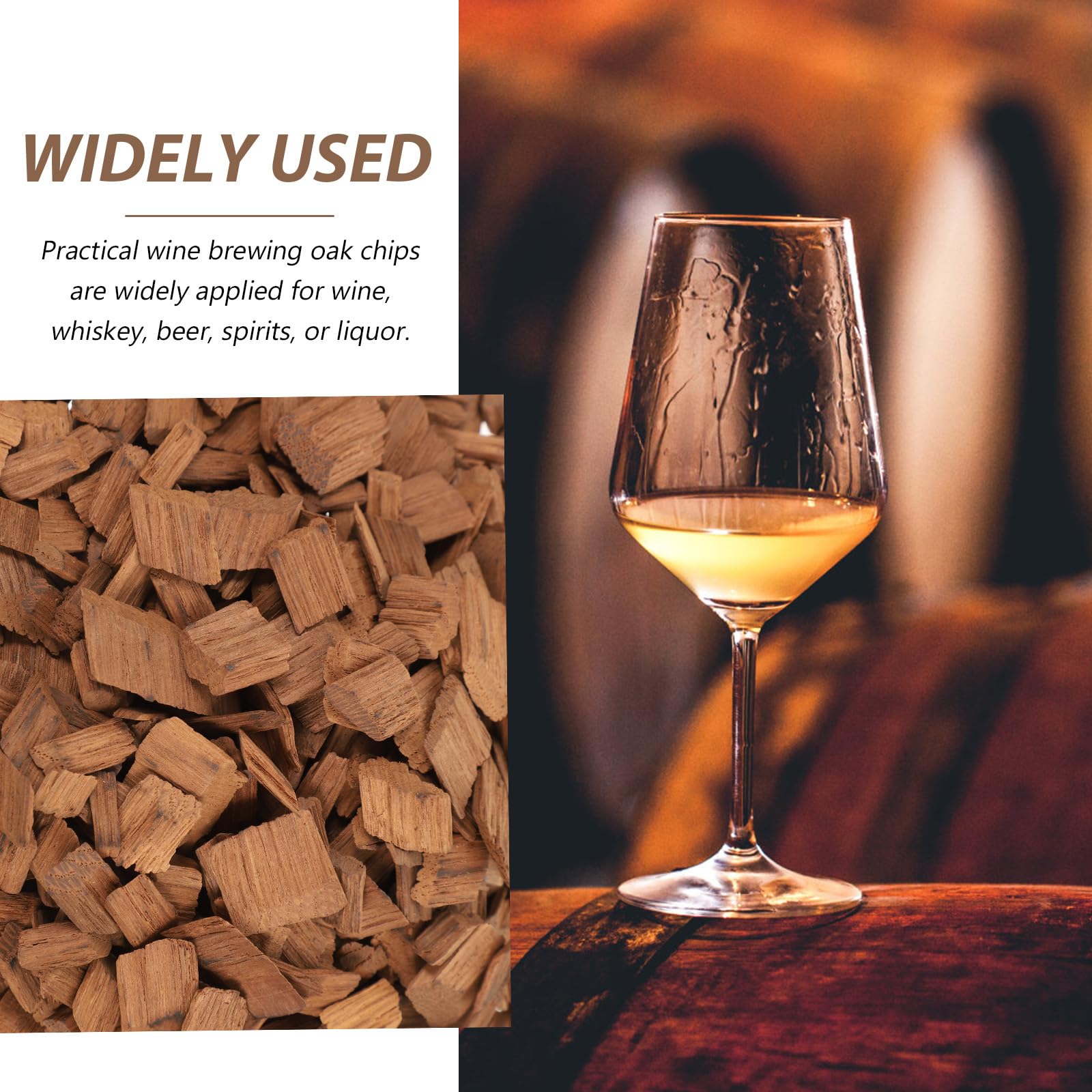 PRETYZOOM - 100g Trucioli di Quercia Francese per Vino Rosso e Whisky, Trucioli di Rovere per Fermentazione, Tostatura Media