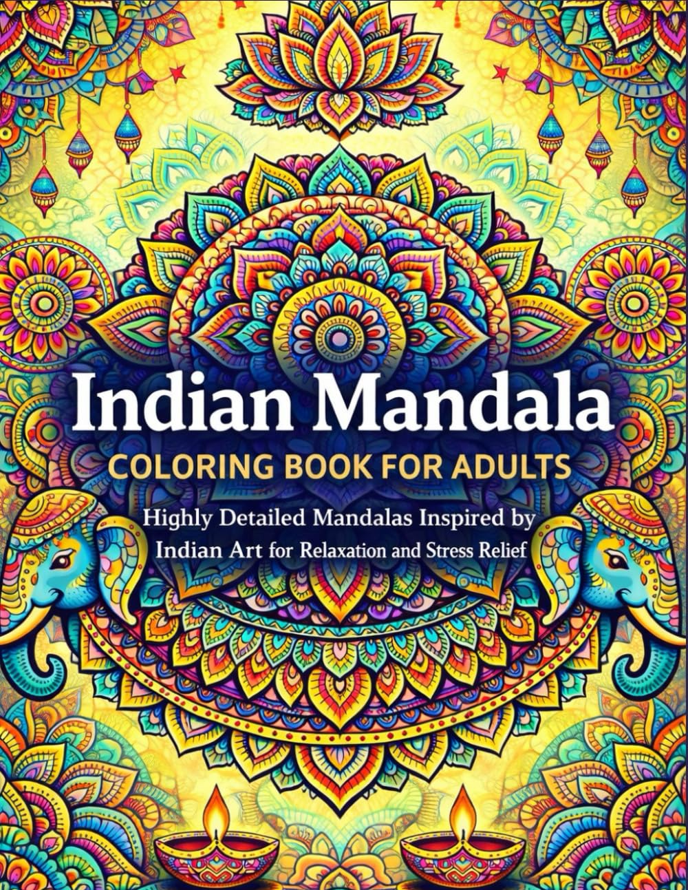 Indian Mandala Coloring Book for Adults Highly Detailed Mandalas Inspired by Indian Art for Relaxation and Stress Relief: Stress Relief Coloring Book ... (The Indian Art Coloring Book Collection)