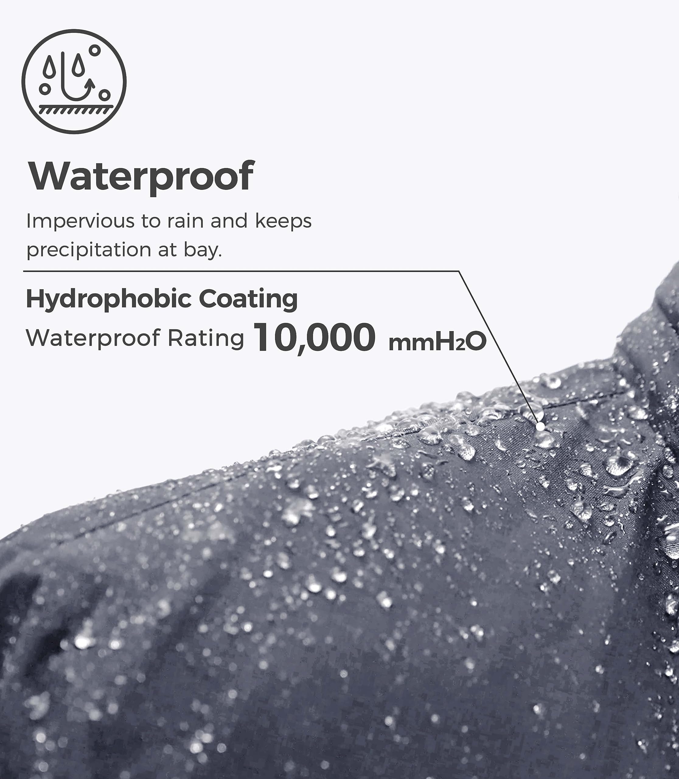 Wantdo Giacca da Sci Montagna Calda Invernale Parka da Neve Imbottita Cappotto da Snowboard in Pile Giubbotto con Cappuccio Impermeabile Uomo