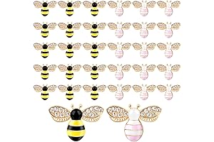 Beeswax Charms for Bracelets, Resin Honey Bee Loose Spacer Beads, Jewelry Making