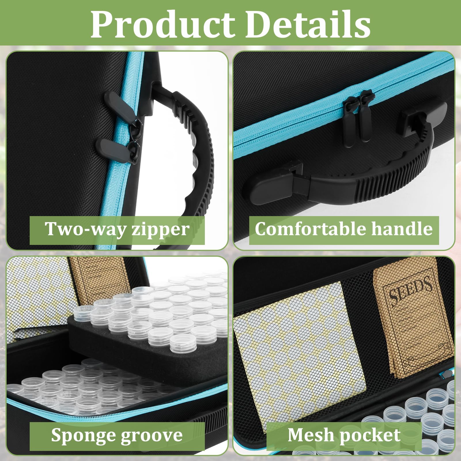 Lot de 60 boîtes de rangement pour semences, avec étiquettes autocollantes, pincettes, en plastique, boîte de rangement transparente, pour le stockage des semences de légumes, de fruits et de fleurs