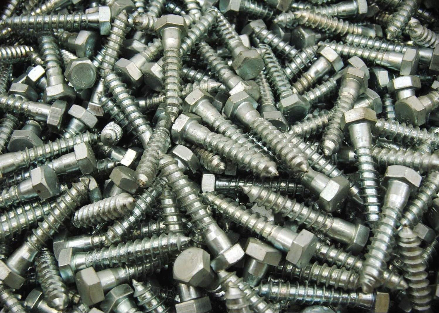 500 PCs Hex Head 3/8 x 2" Lag Bolts Zinc Plate Wood Screws WHOLESALE Metric Hardware Fastener Kit