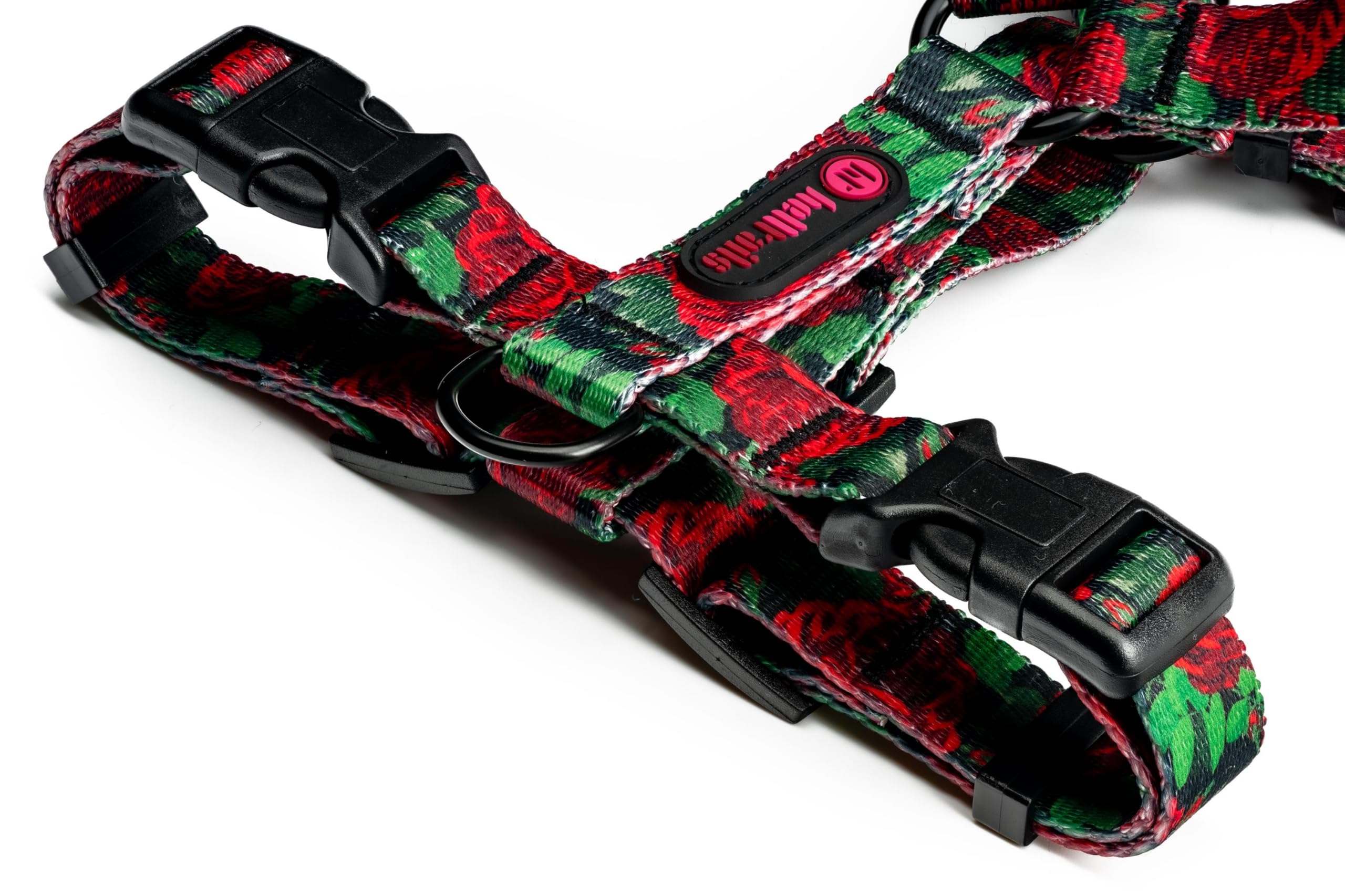 Harnais pour Chiot et Petite Chien | NO Absorb | Anti Traction | Réglable en 5 Points | Step-in | Empêchant la Traction et l'étouffement | Léger, Résistant | Dog Harness | Eternal Rose-XS