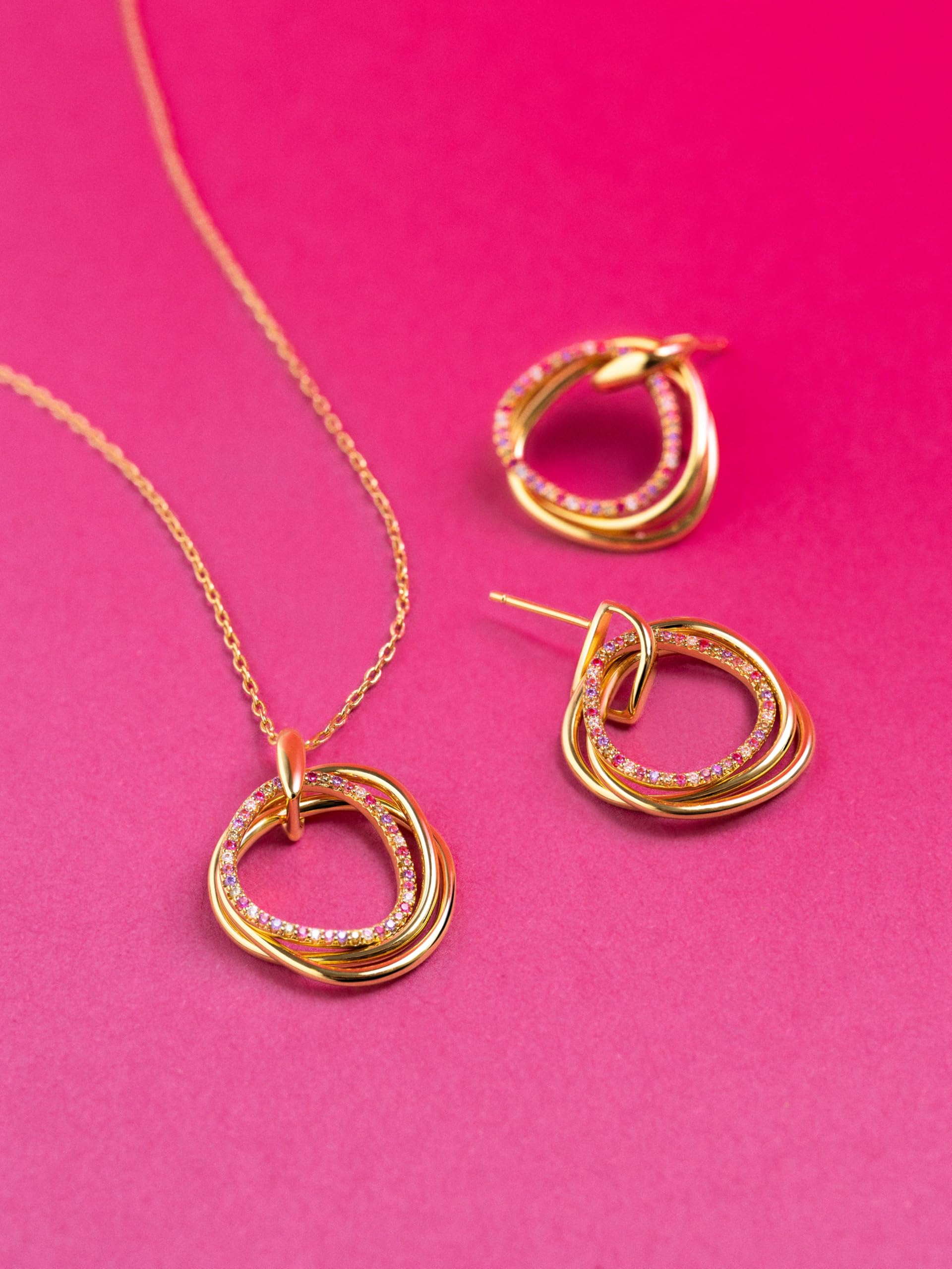 SINGULARU Pendientes Mujer Oria Colors Baño Oro